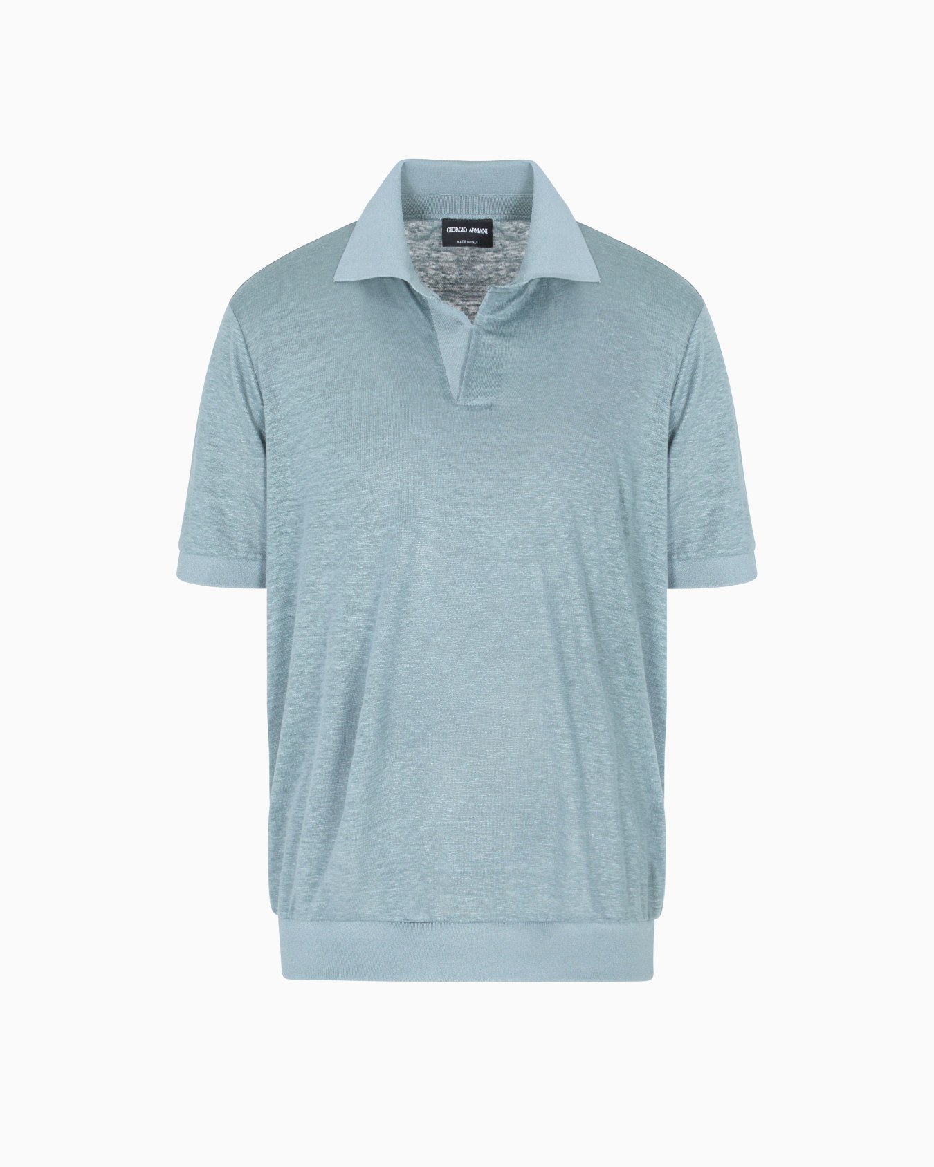 Jersey-Poloshirt mit kurzen Ärmeln aus Leinen Folie 0
