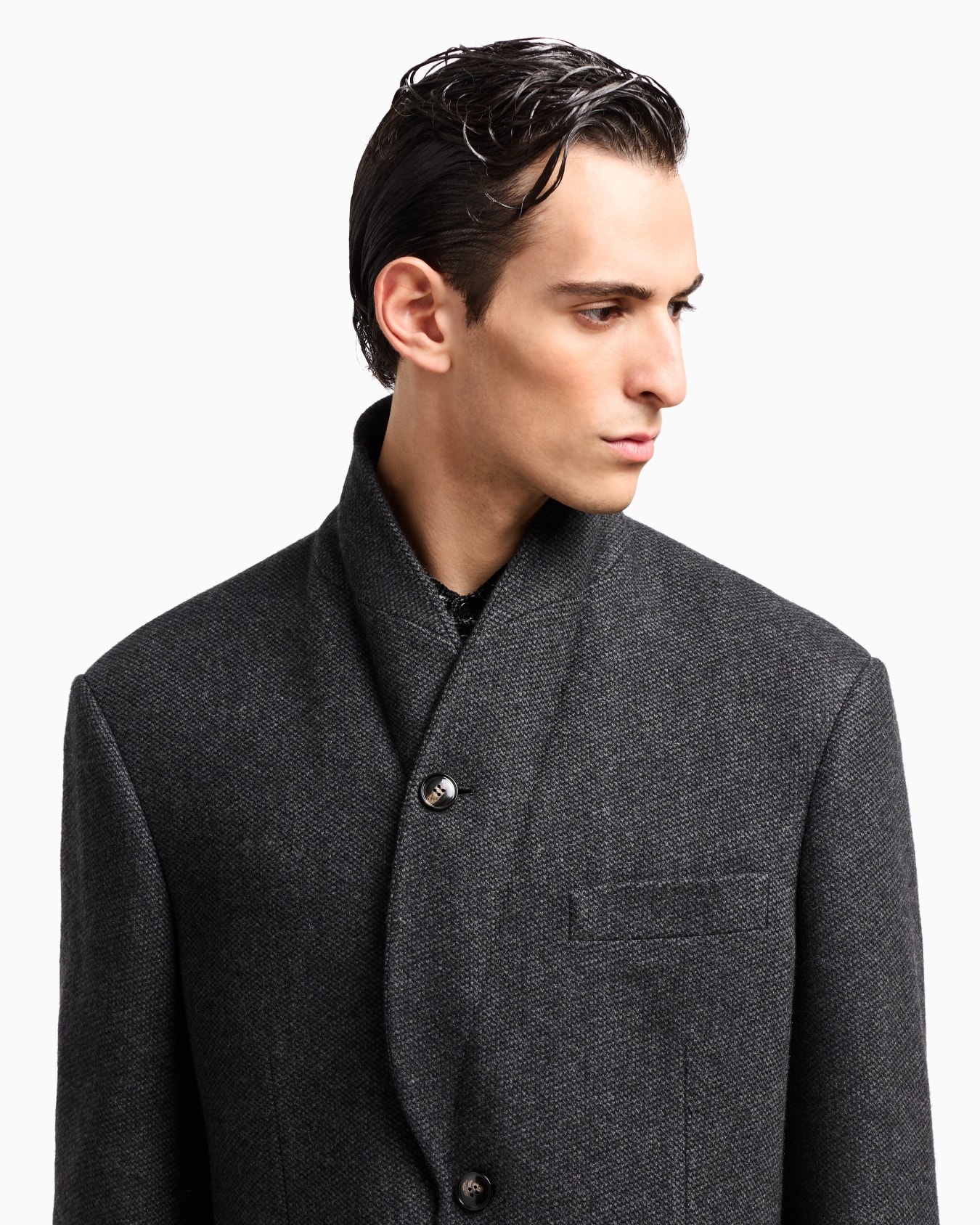Giacca Linea Heritage monopetto in cashmere effetto maglia Slide 5