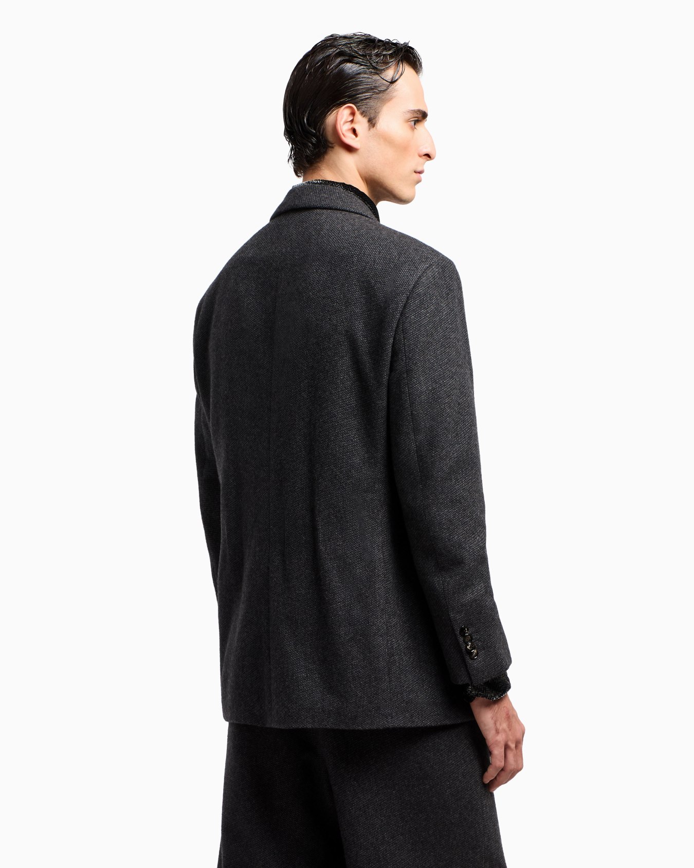 Giacca Linea Heritage monopetto in cashmere effetto maglia Slide 3
