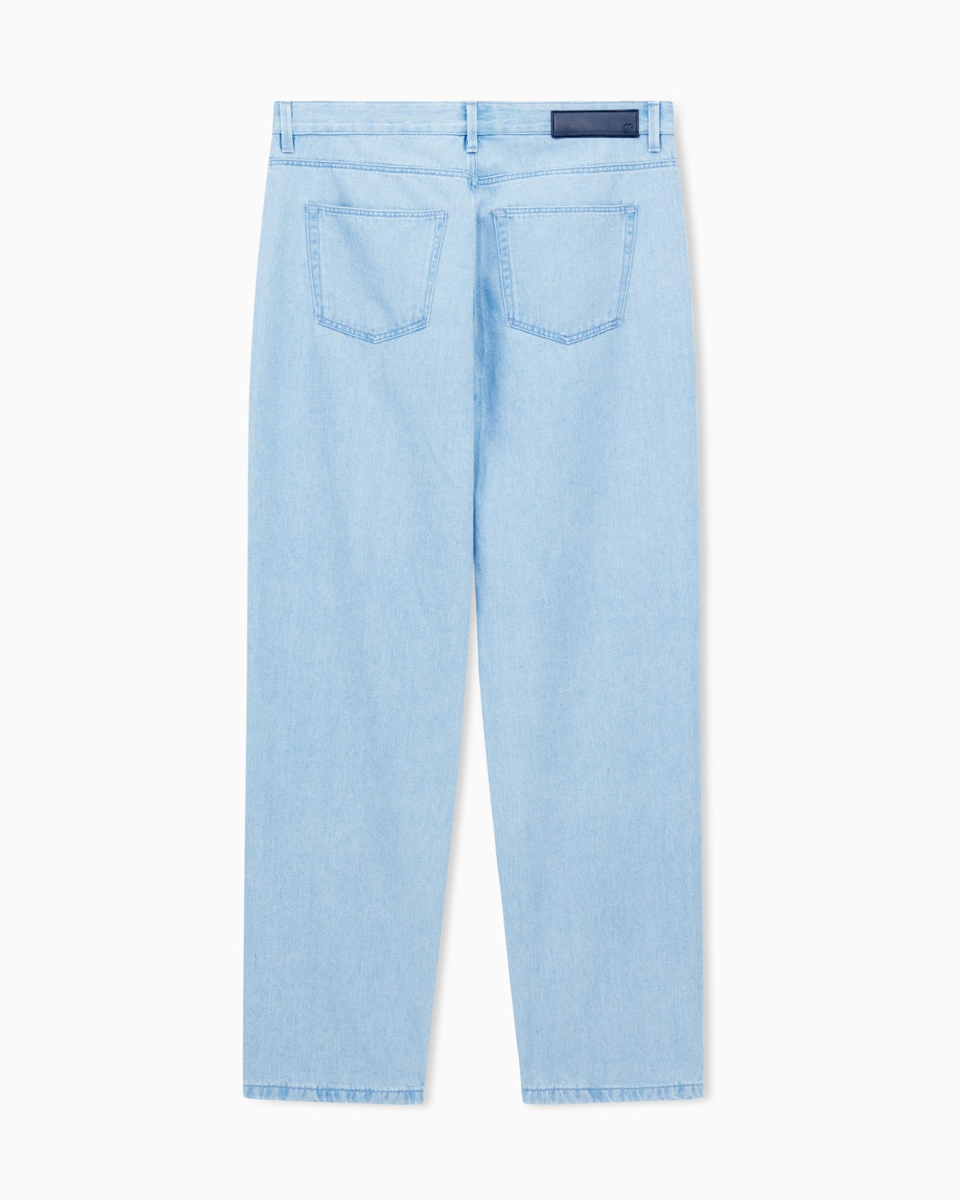 Five-pocket trousers in cotton and linen denim Slide 3