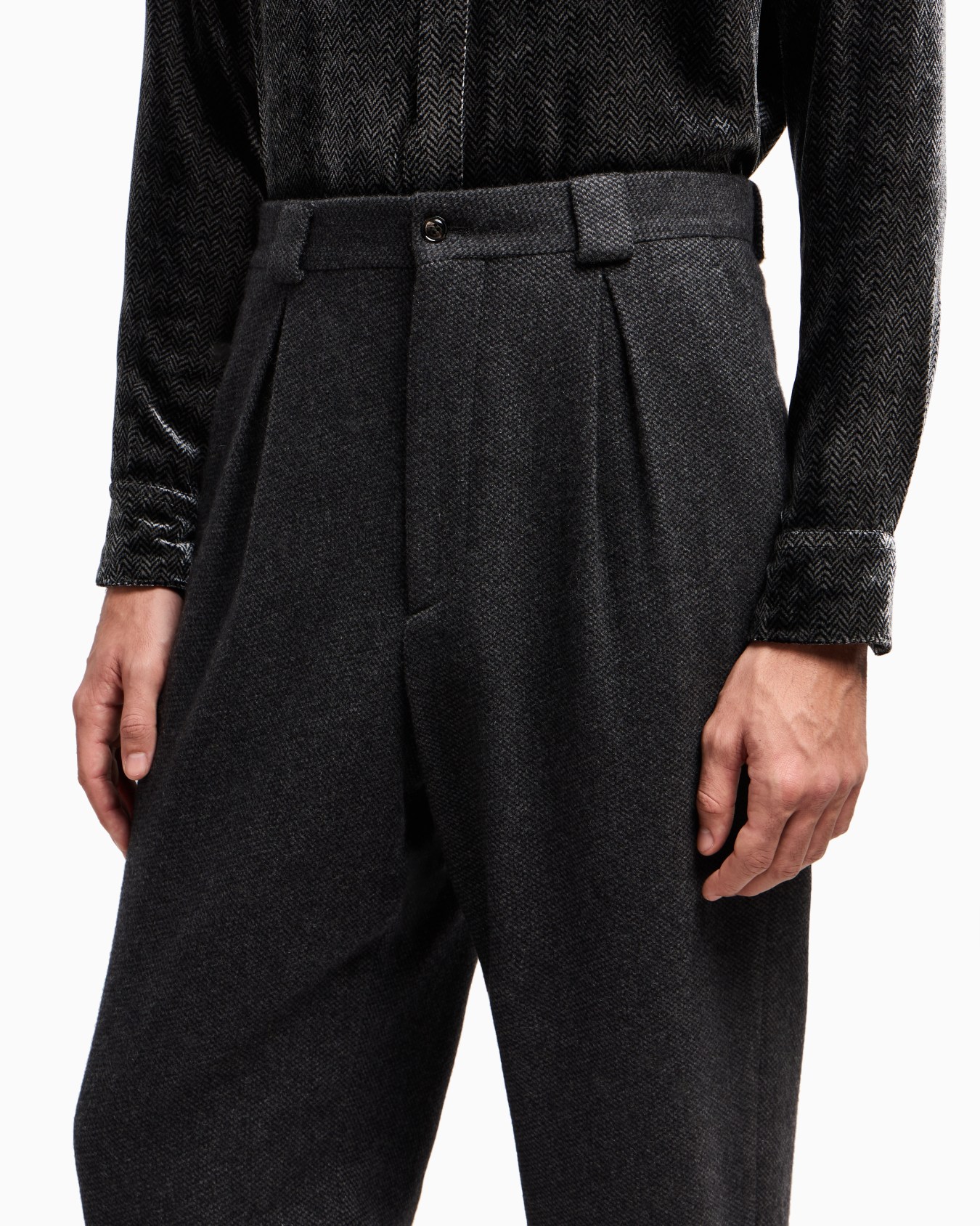 Pantaloni a una pinces in maglia di puro cashmere Slide 5