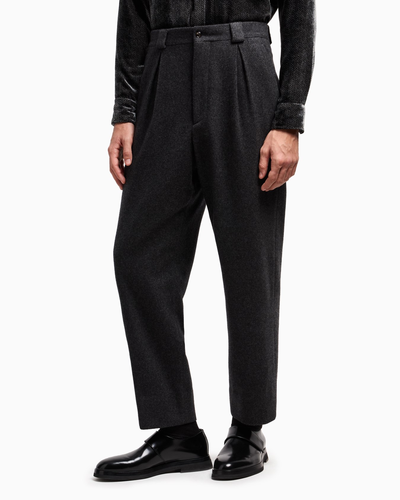 Pantaloni a una pinces in maglia di puro cashmere Slide 4