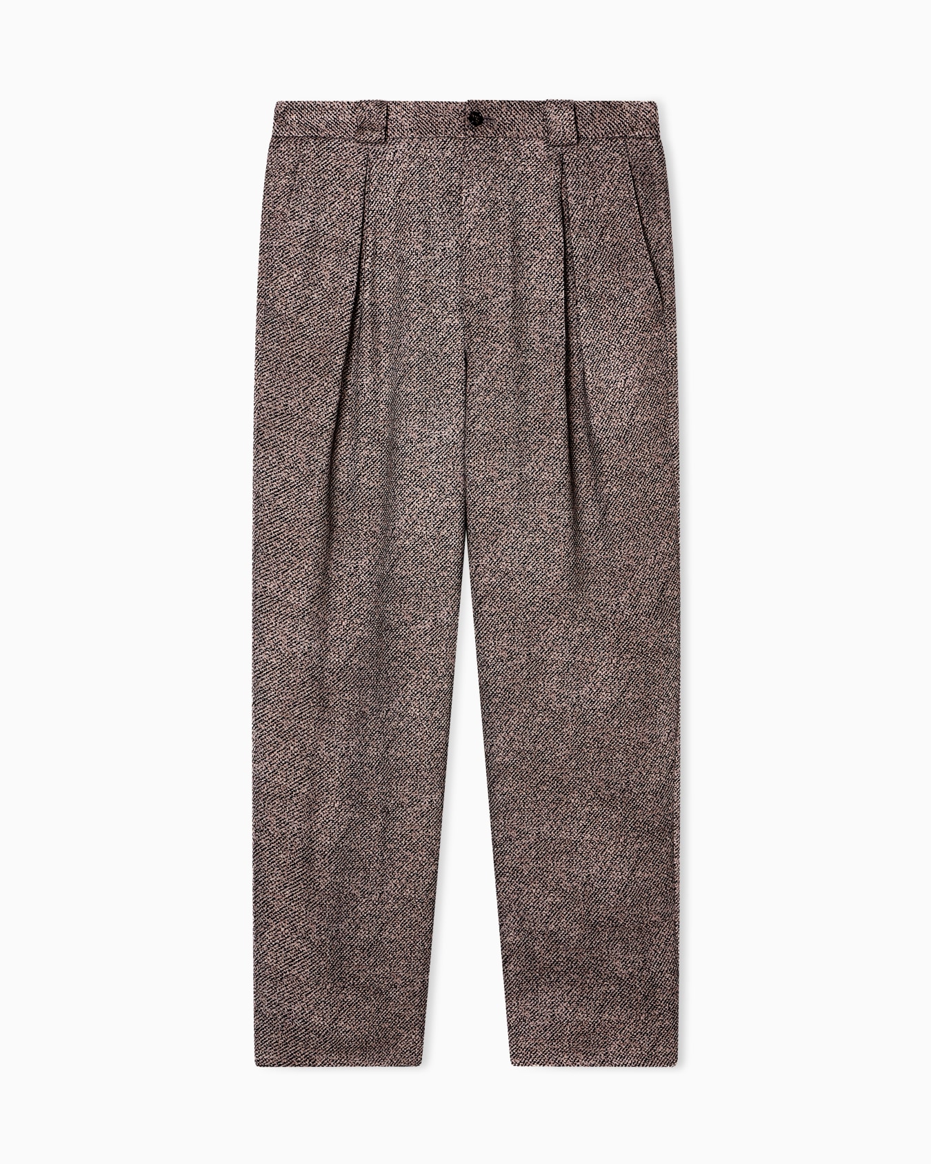 Textured Viscose Pleated Trousers Slide 0