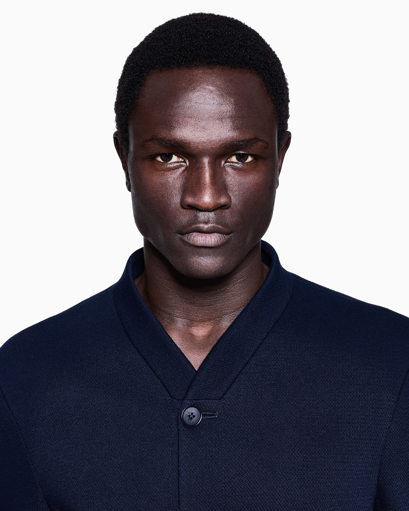 Single-breasted jacket in stretch cotton and wool jersey Slide 4