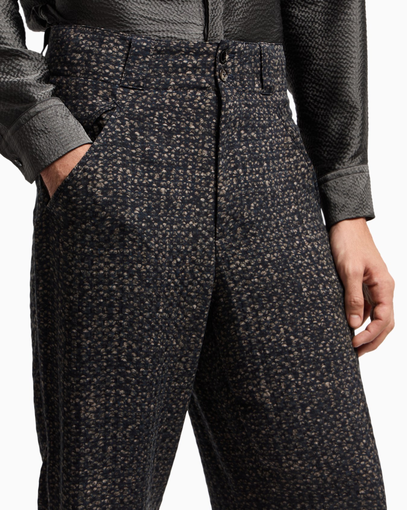 ASV printed cupro flat-front trousers Slide 5