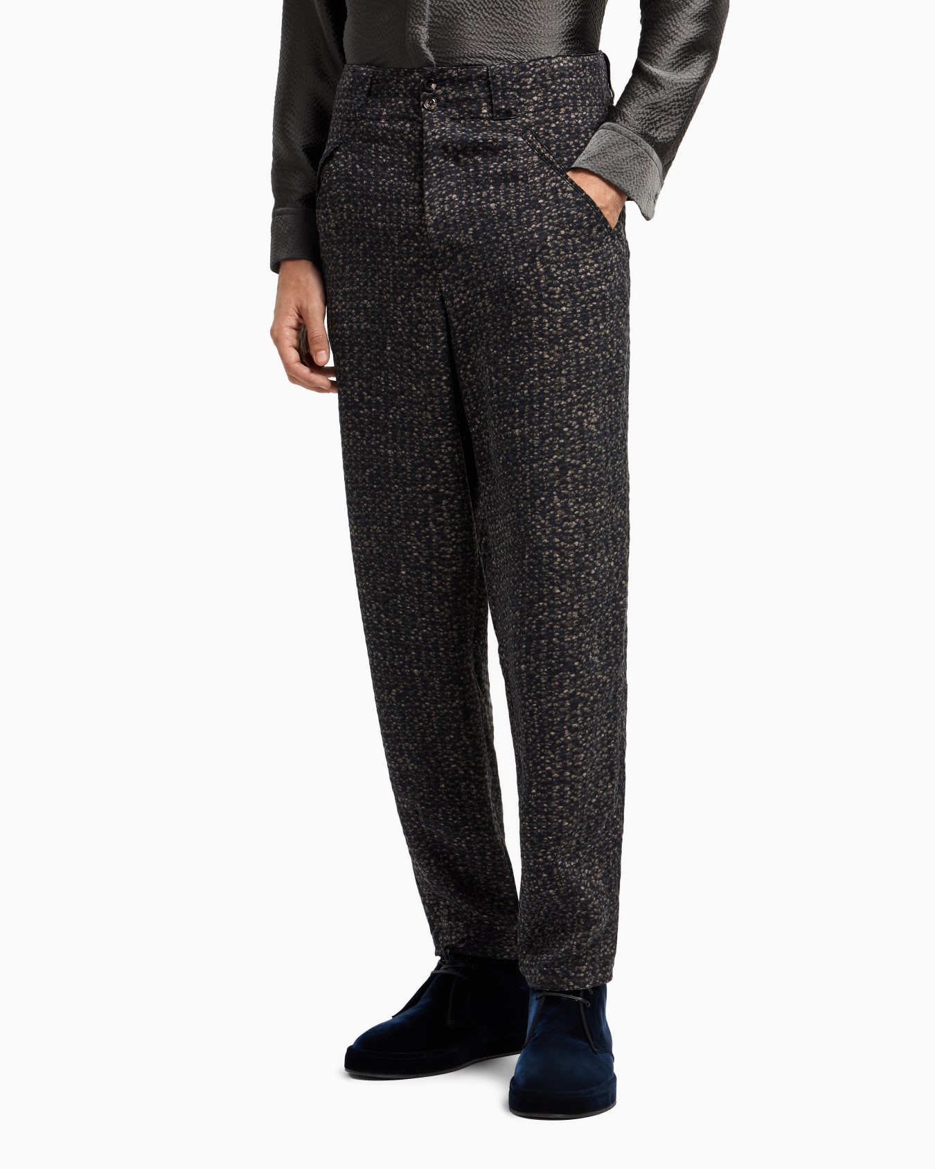 ASV printed cupro flat-front trousers Slide 4