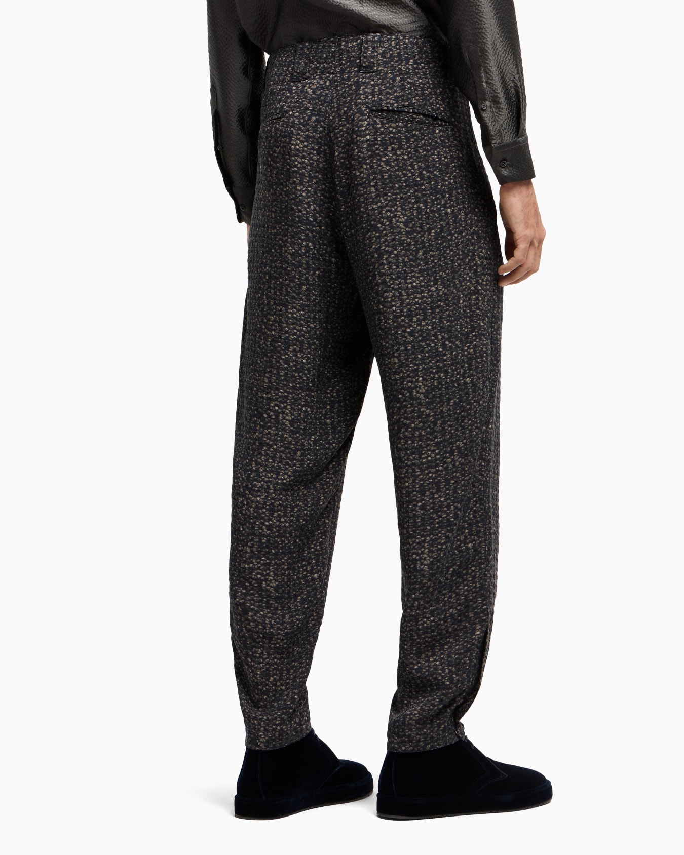ASV printed cupro flat-front trousers Slide 3
