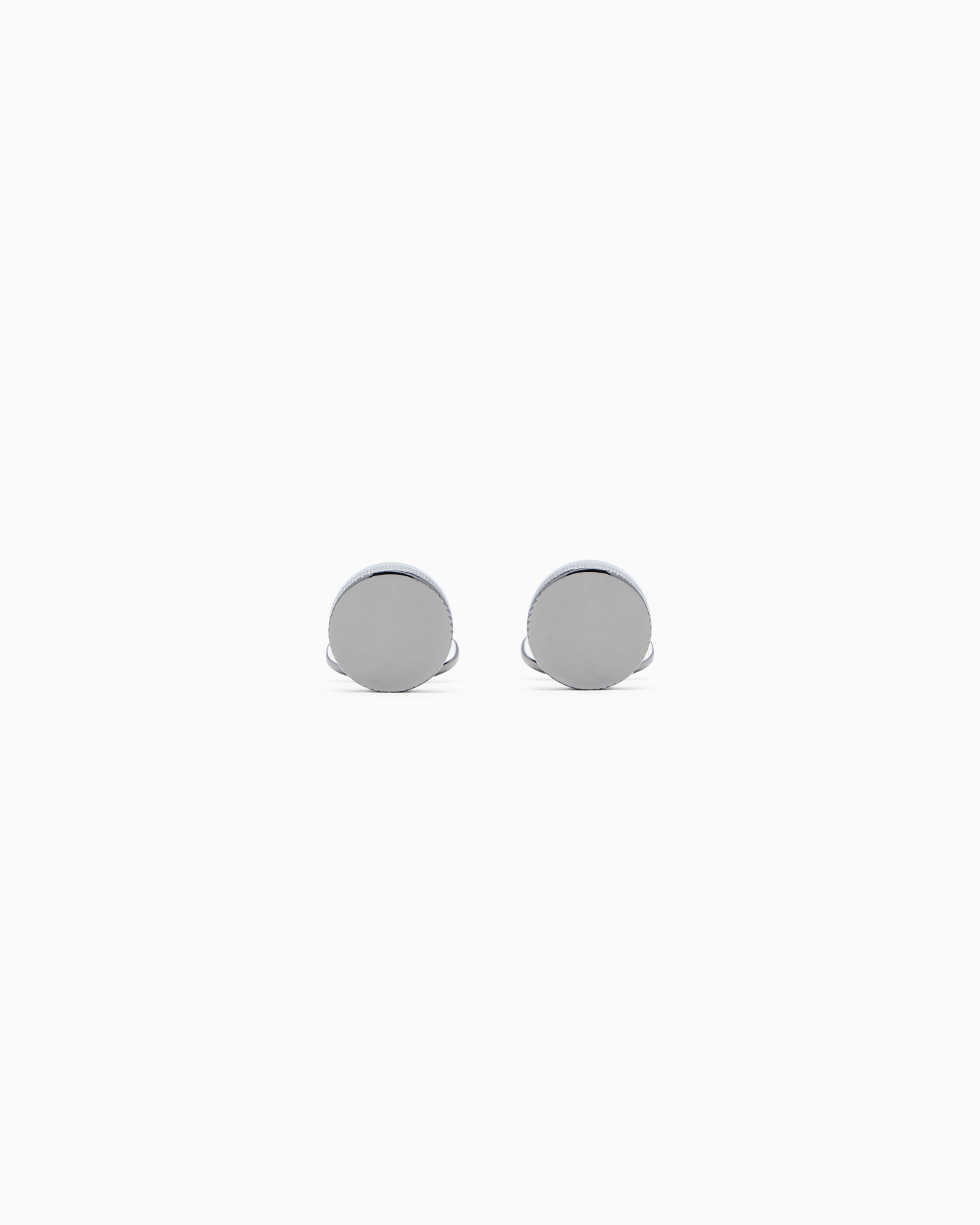 Sterling silver round cufflinks Slide 0