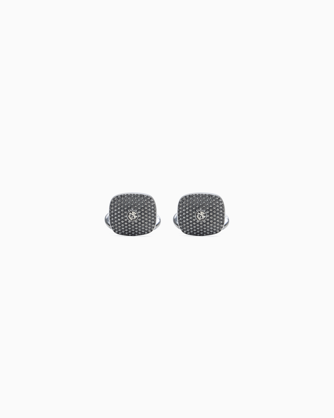 Rectangular cufflinks in sterling silver Slide 0