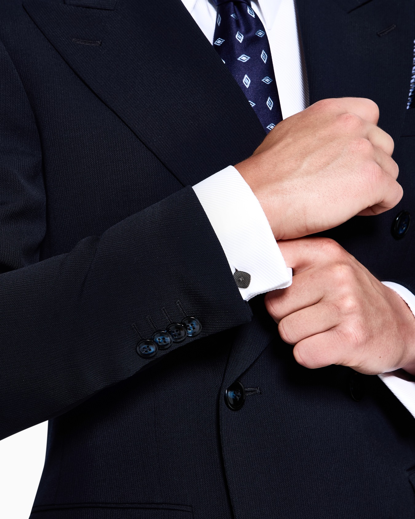 Rectangular cufflinks in sterling silver Slide 2