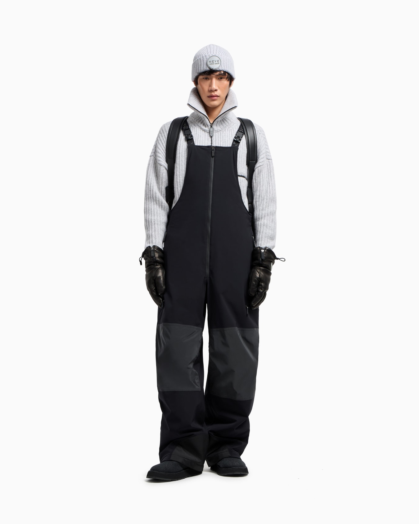 Maglia con zip in puro cashmere Giorgio Armani Neve Slide 2