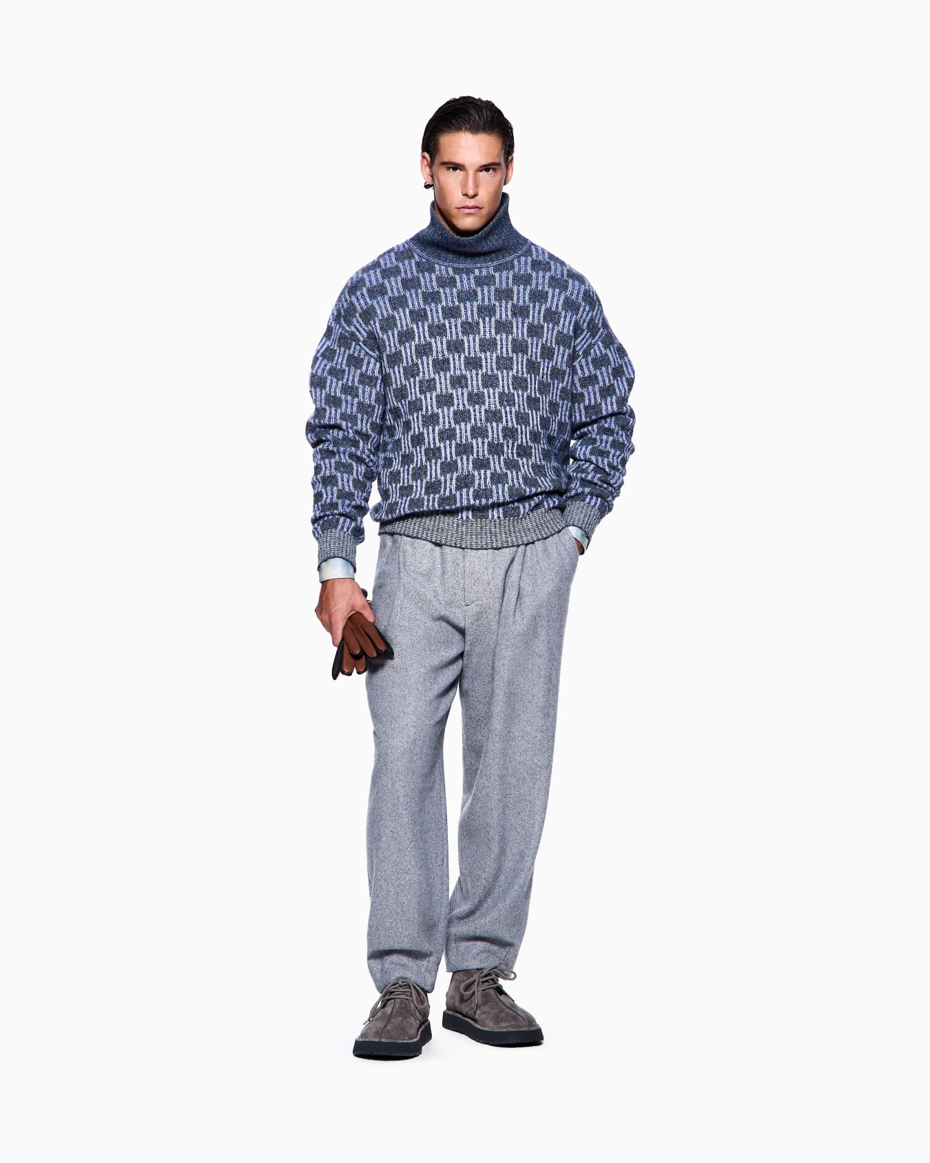 Patterned knit turtleneck Diapositive 1