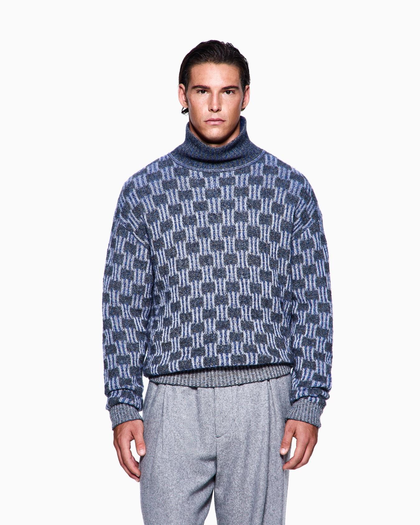 Patterned knit turtleneck Diapositive 3