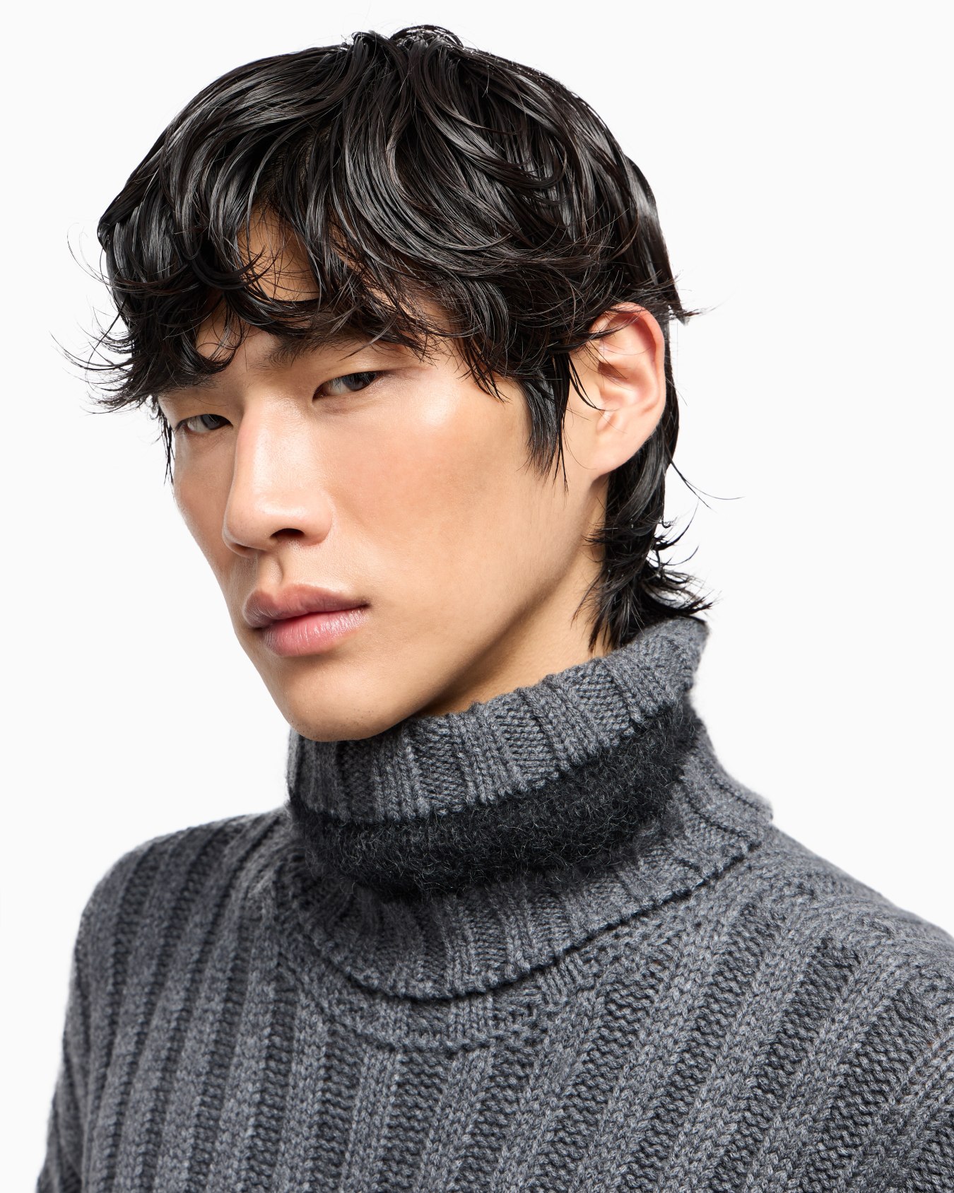 Maglia dolcevita in misto lana vergine Giorgio Armani Neve Slide 5