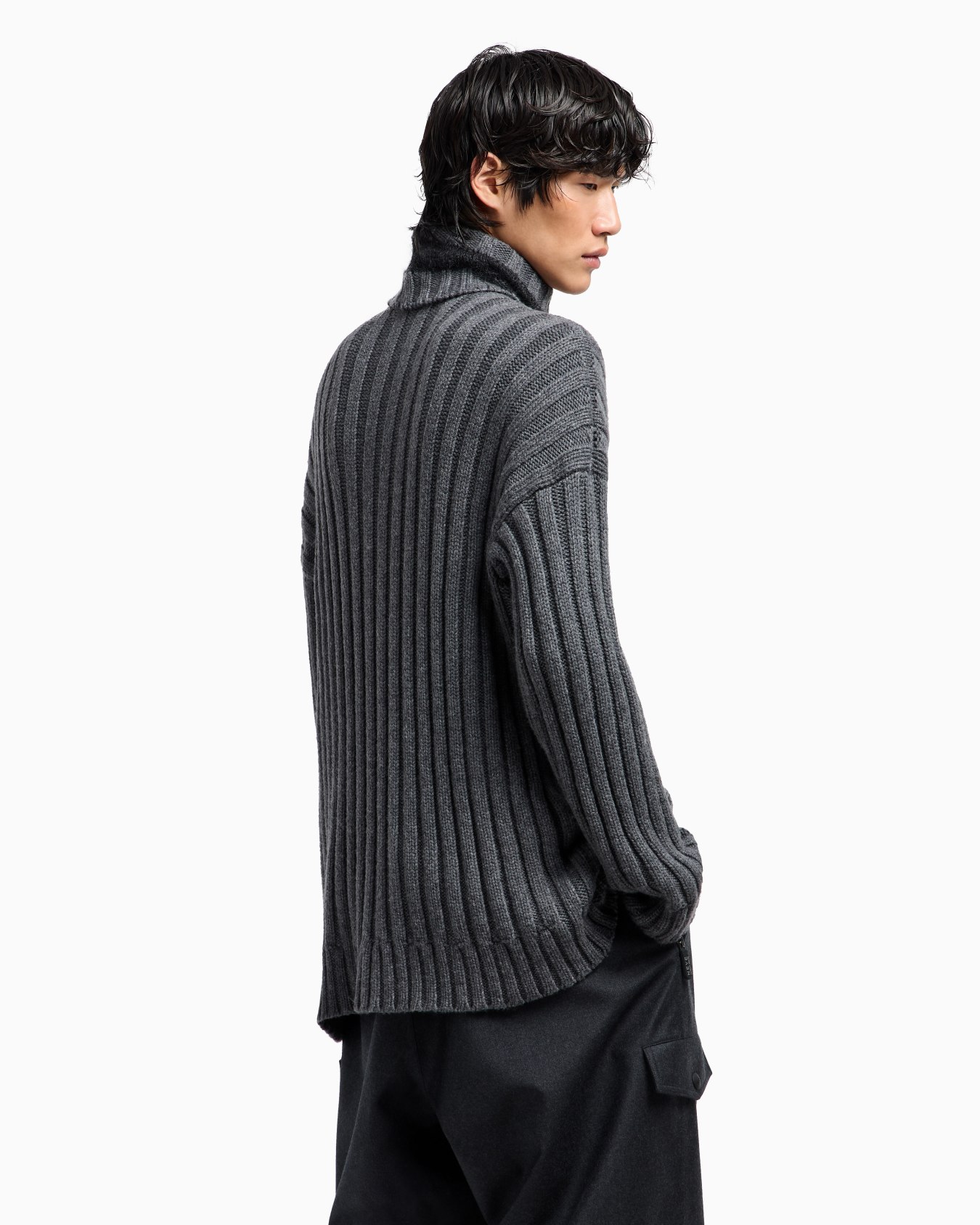 Maglia dolcevita in misto lana vergine Giorgio Armani Neve Slide 3