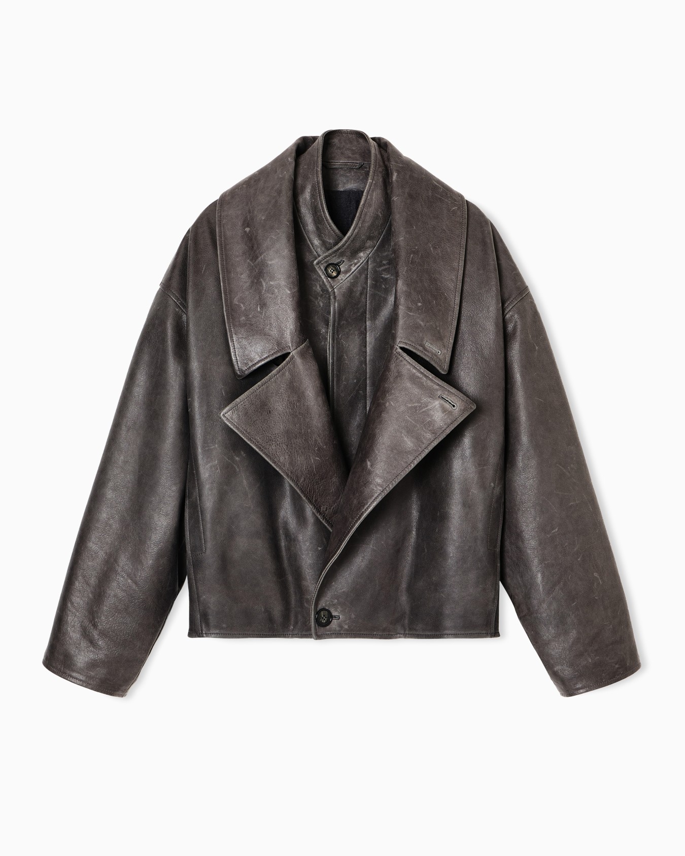 Blouson en nappa de veau vintage Diapositive 0