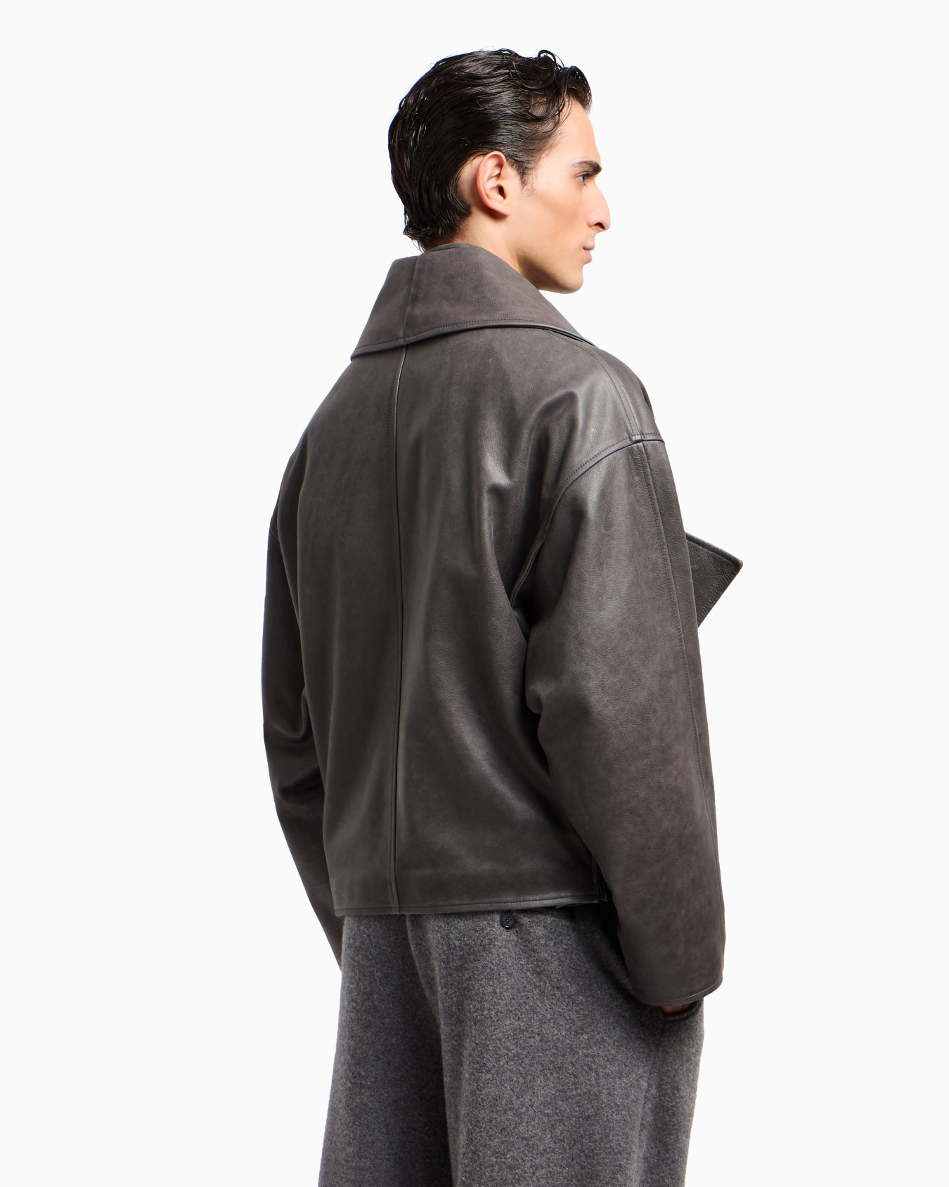 Blouson en nappa de veau vintage Diapositive 3