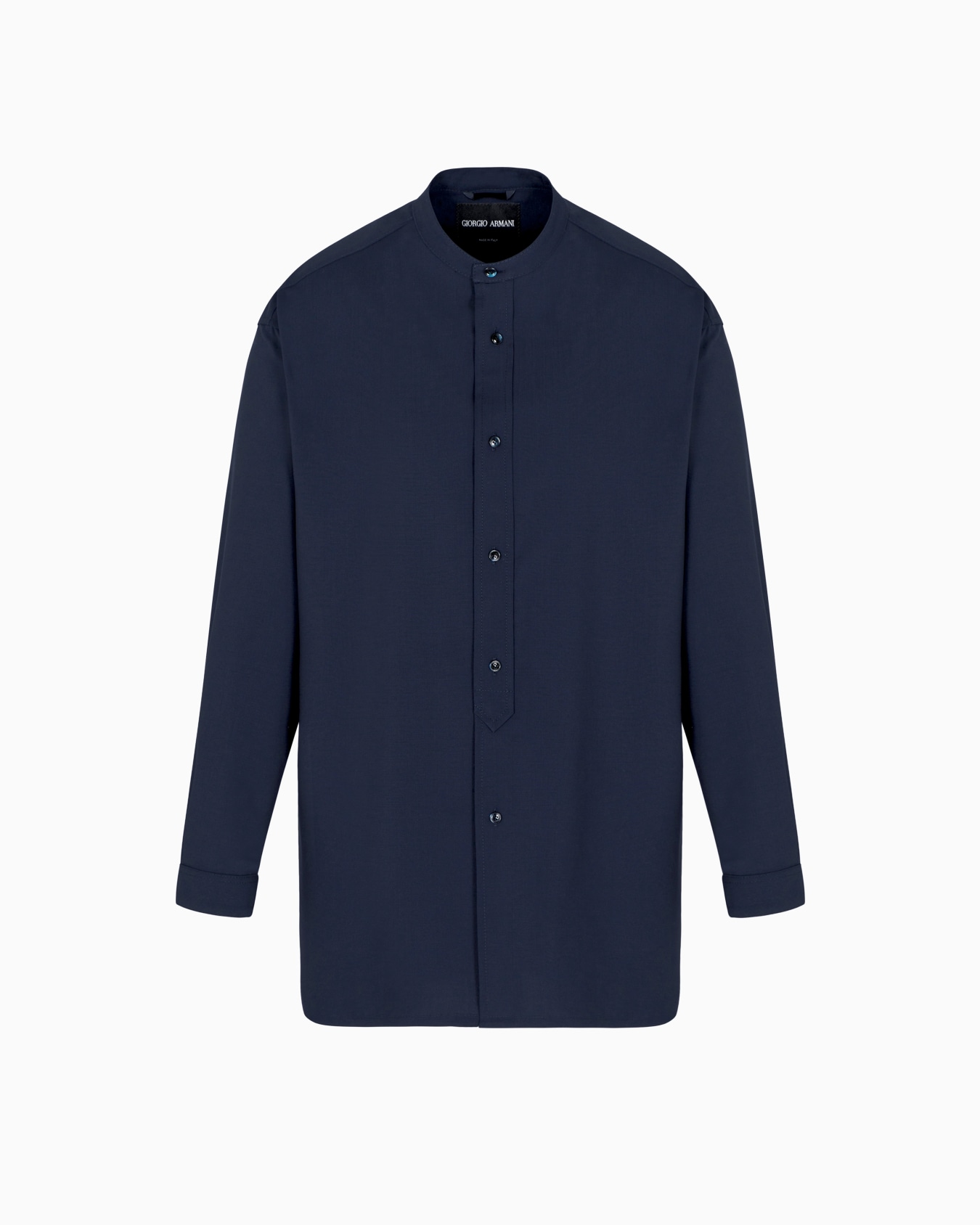 Shirt jacket in pure virgin wool canvas Slide 0