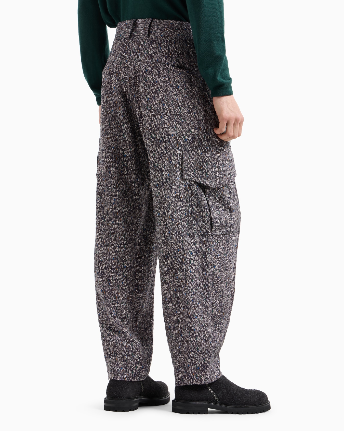 Printed cupro one-pleat trousers Slide 3