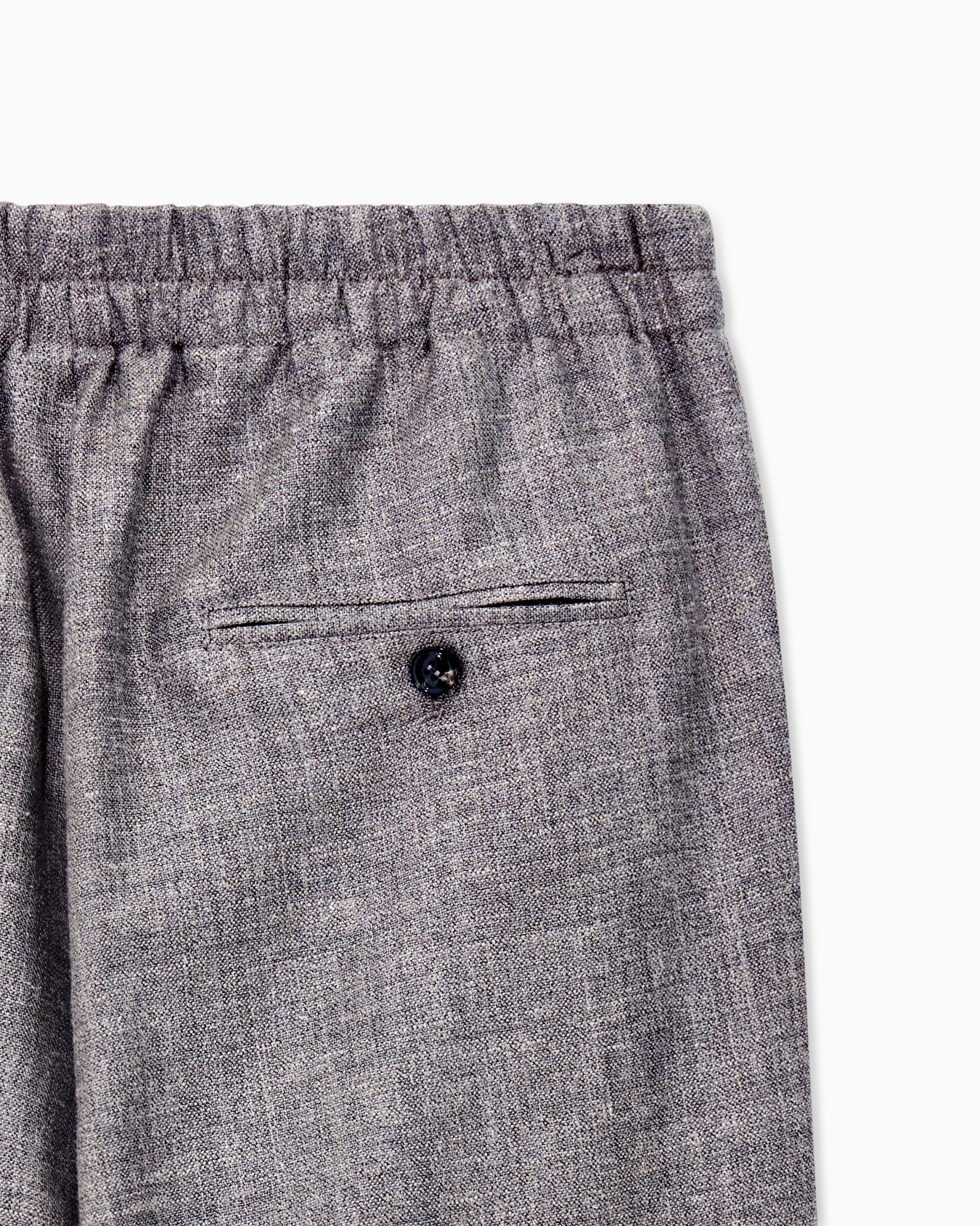 Pantalon à une pince en soie et lin Diapositive 4