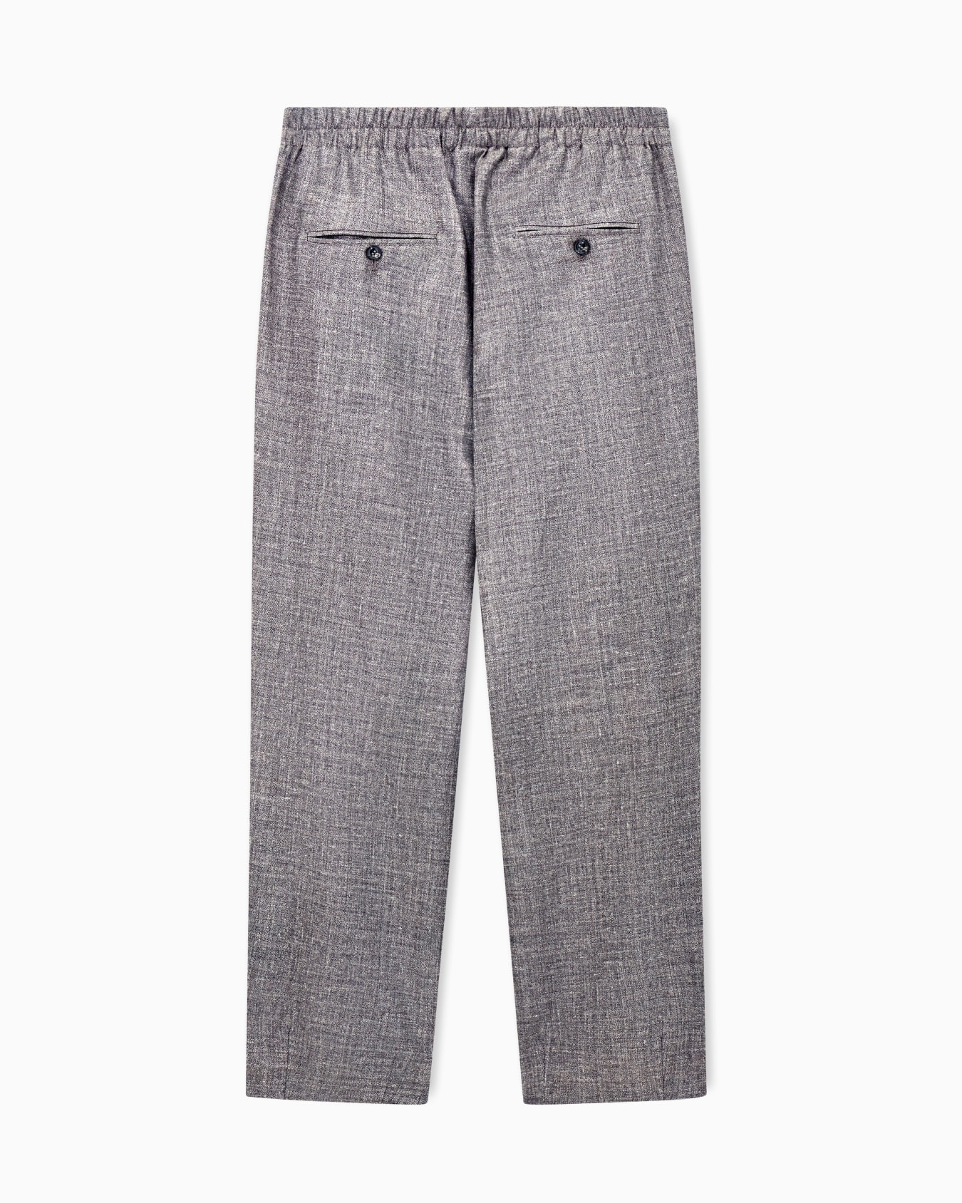 Pantalon à une pince en soie et lin Diapositive 3