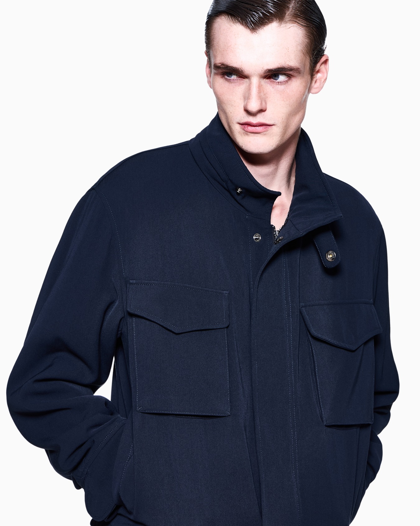 Blouson in tela di viscosa e lana vergine Slide 4