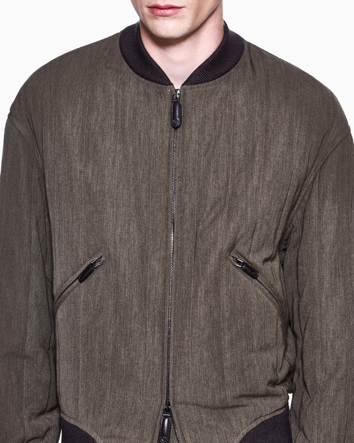 Viscose-Wool Bomber Jacket Diapositiva 4