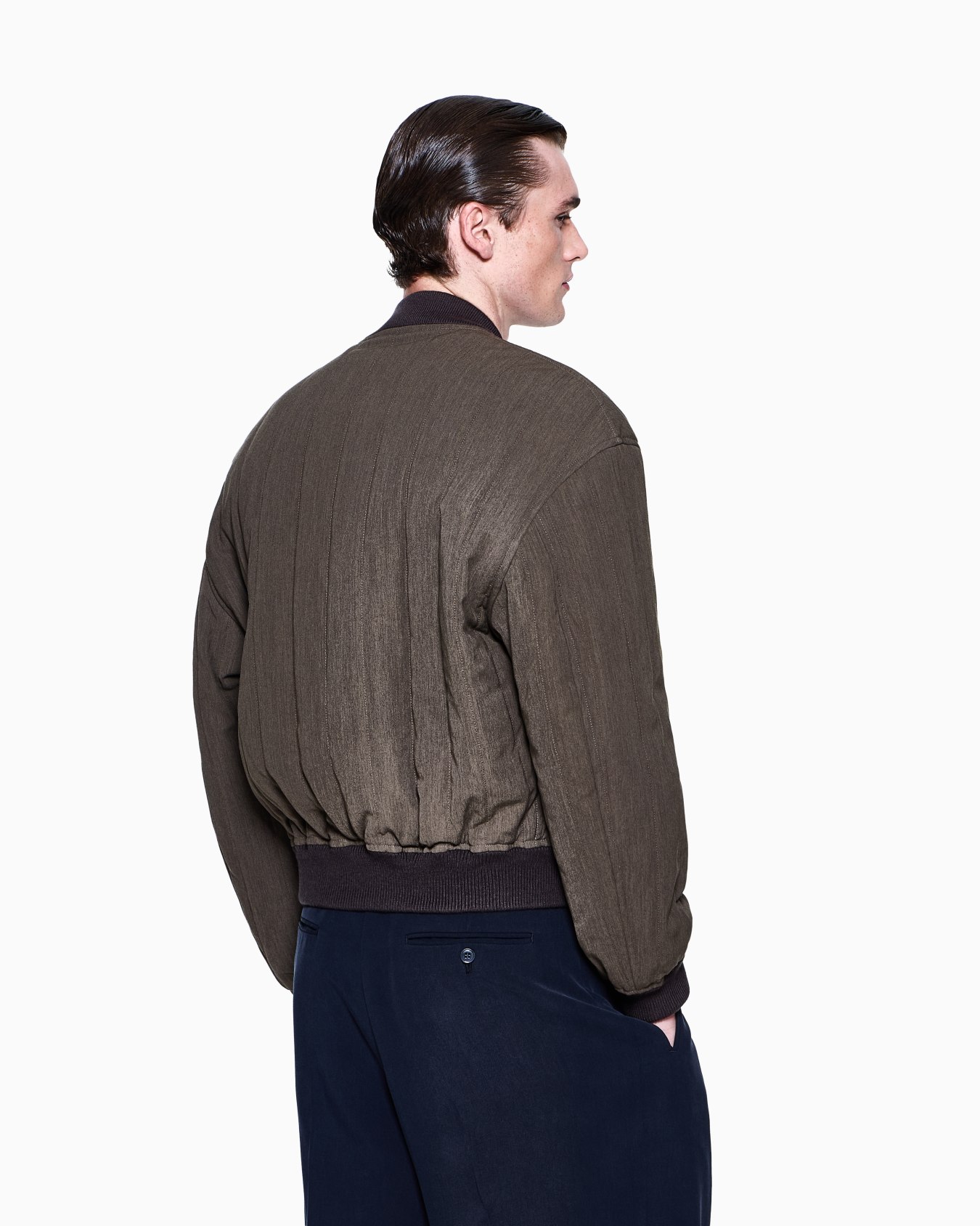 Viscose-Wool Bomber Jacket Diapositiva 2