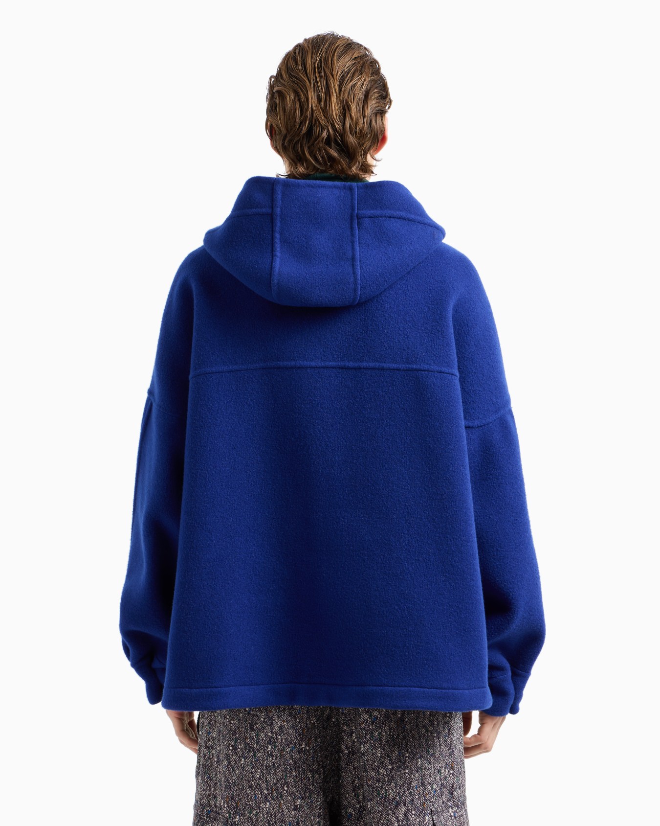 Caban con cappuccio in panno di double di cashmere Slide 3