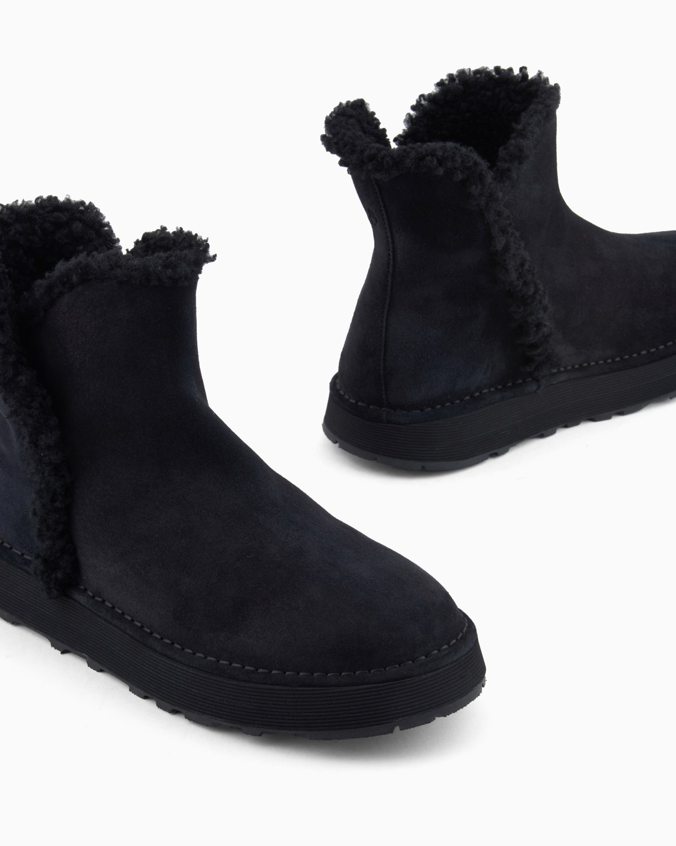 Giorgio Armani Neve suede and sheepskin ankle boots Slide 5