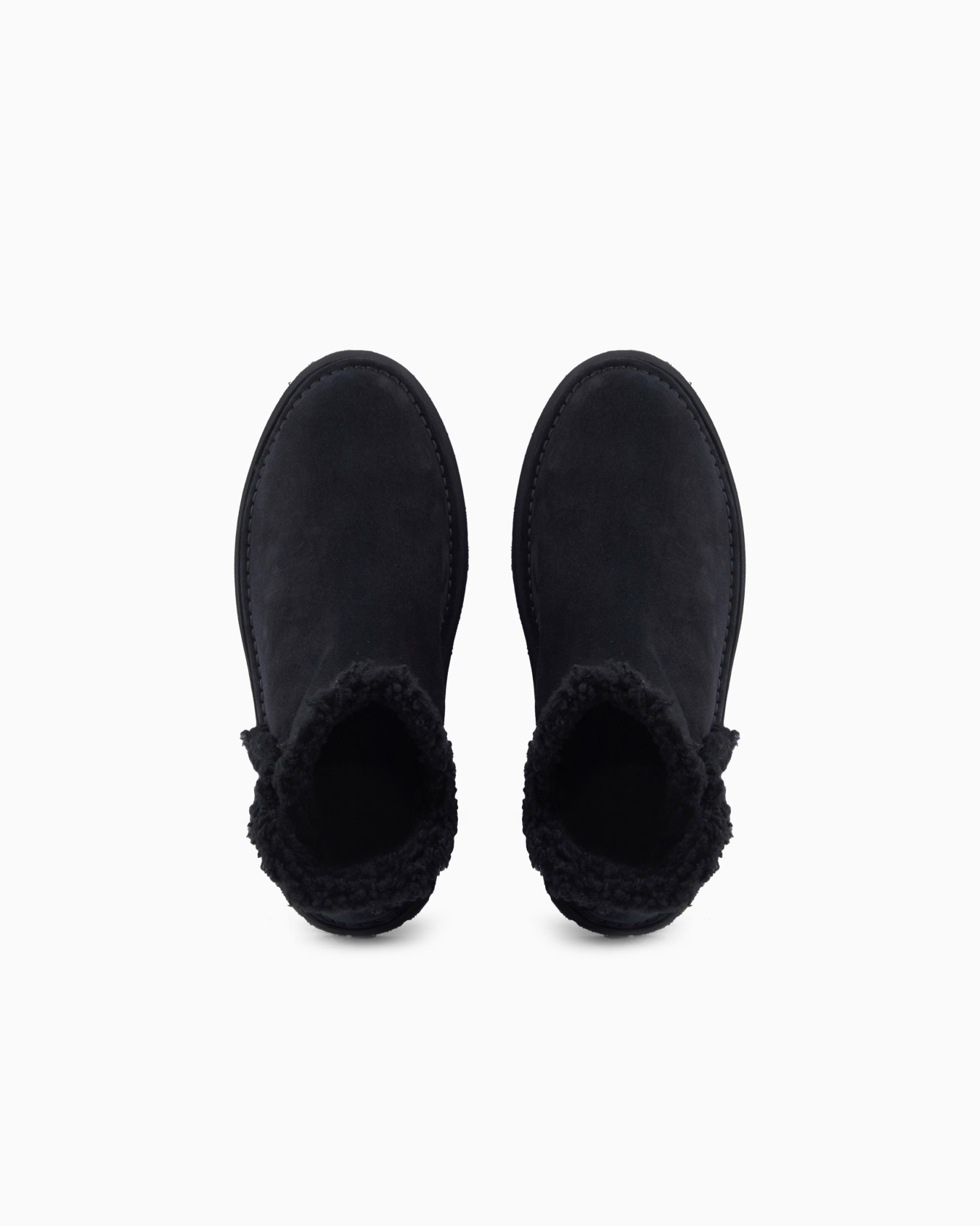 Giorgio Armani Neve suede and sheepskin ankle boots Slide 3