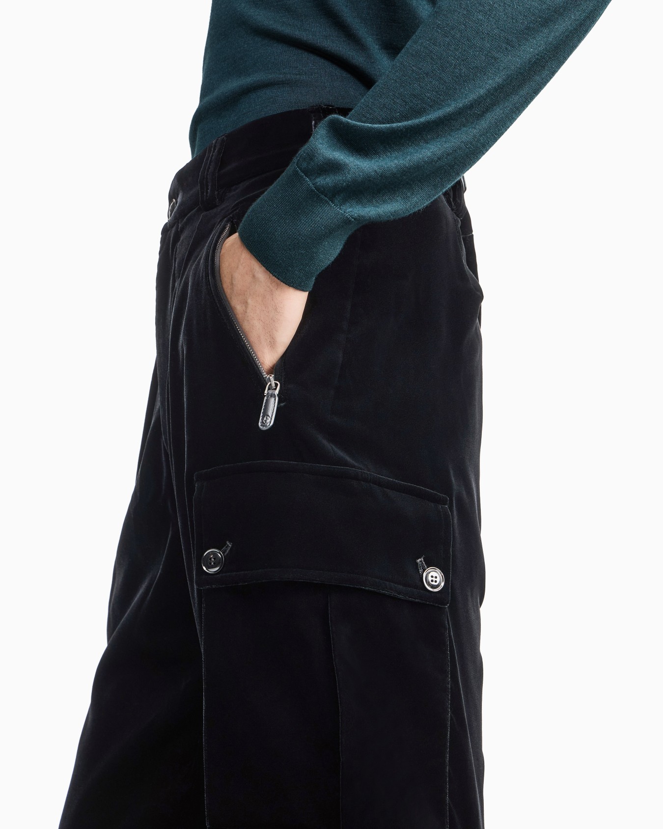 Velvet cargo pants Slide 4