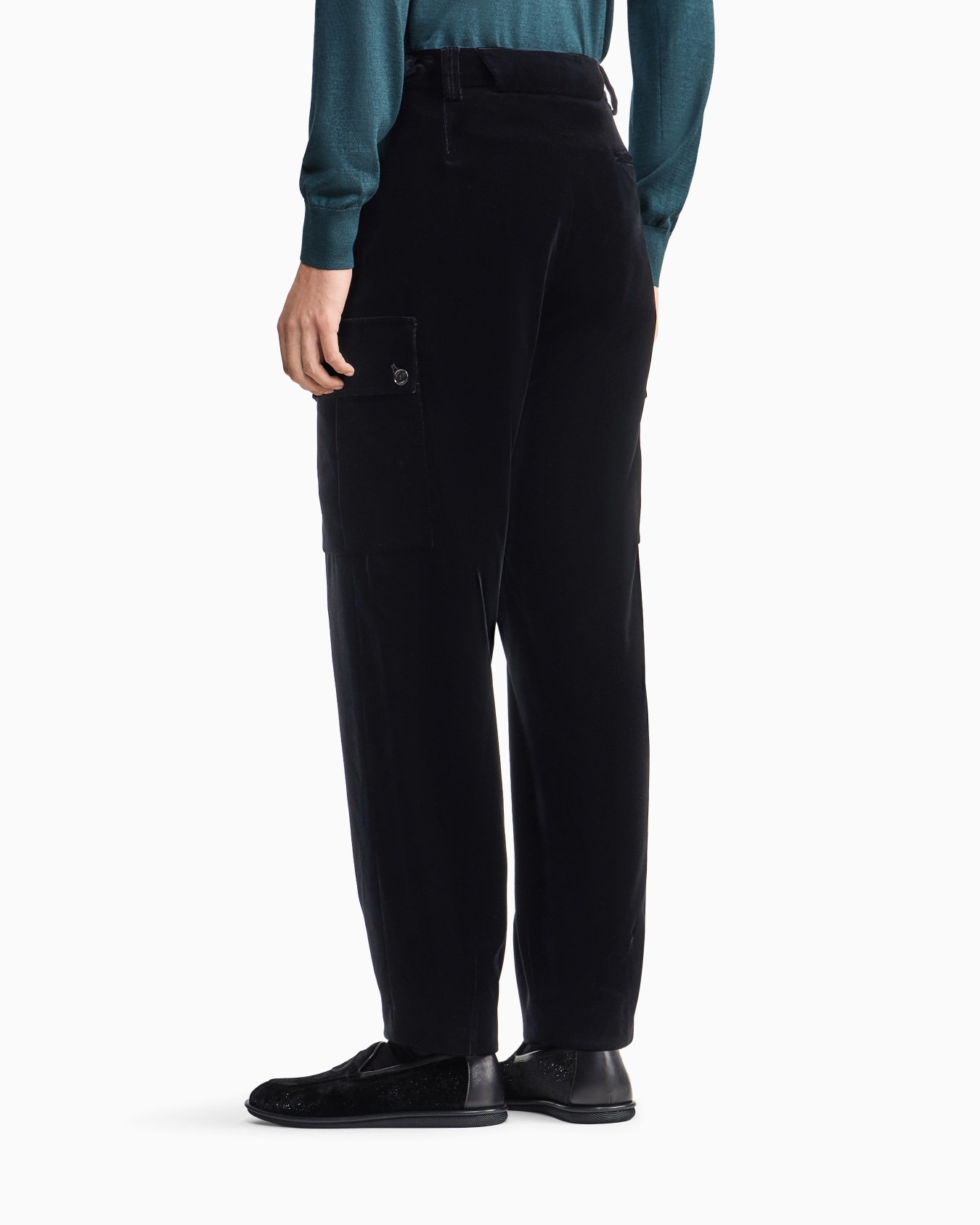 Velvet cargo pants Slide 2
