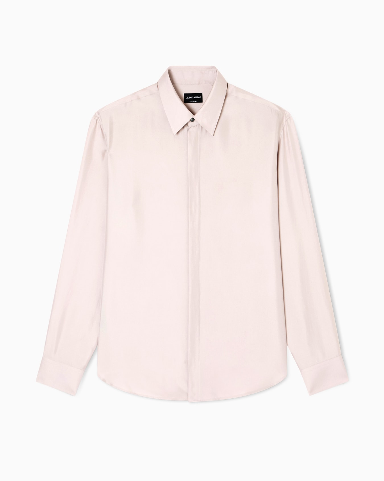 Regular-fit shirt in silk twill Slide 0