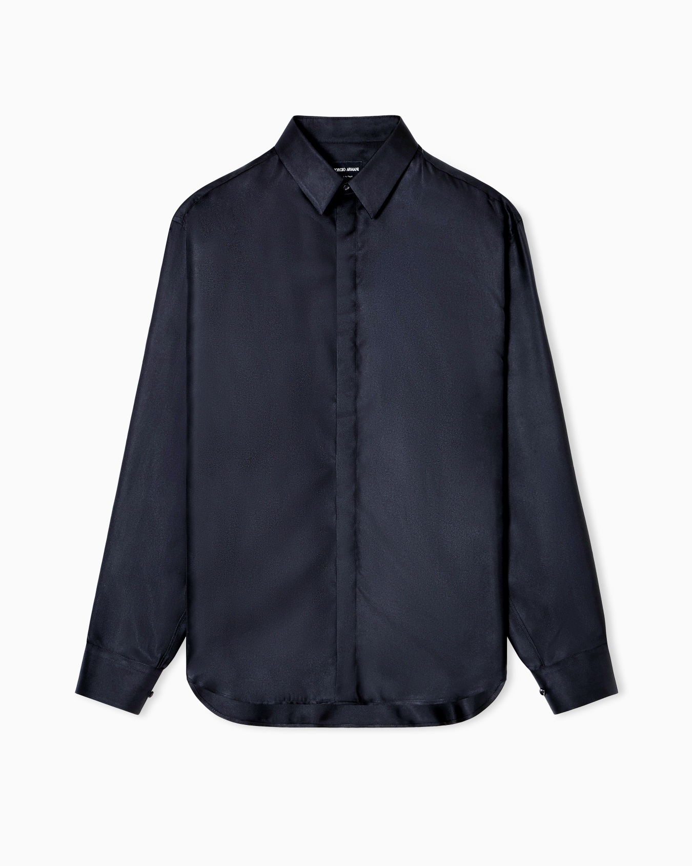 Regular-fit shirt in silk twill Slide 0