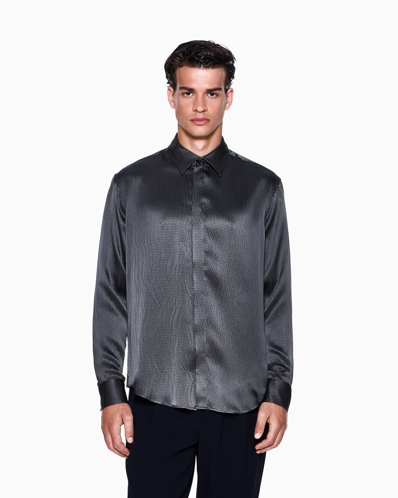 Silk satin shirt Slide 3
