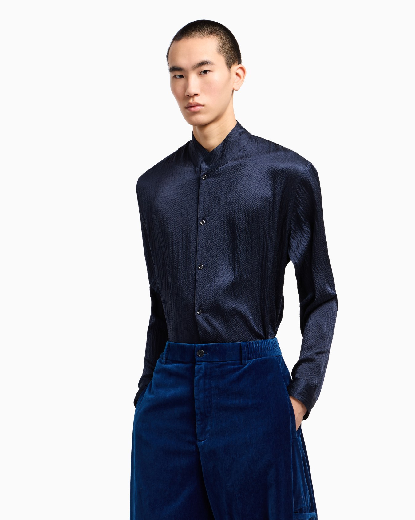 Giorgio’s satin shirt with a rhinestone detail Slide 4
