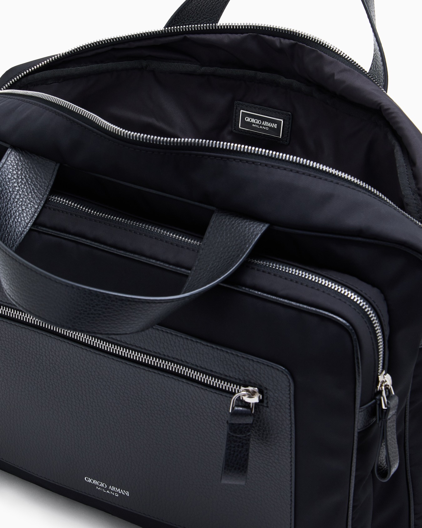 ASV pebbled-leather and nylon briefcase Slide 3