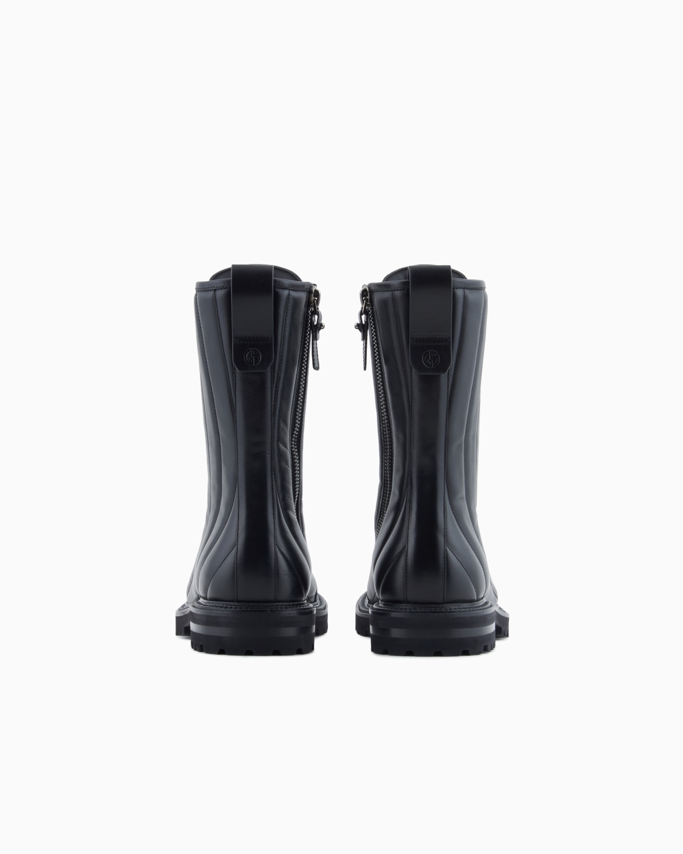 Botas altas en piel de becerro con acabado de napa Diapositiva 2