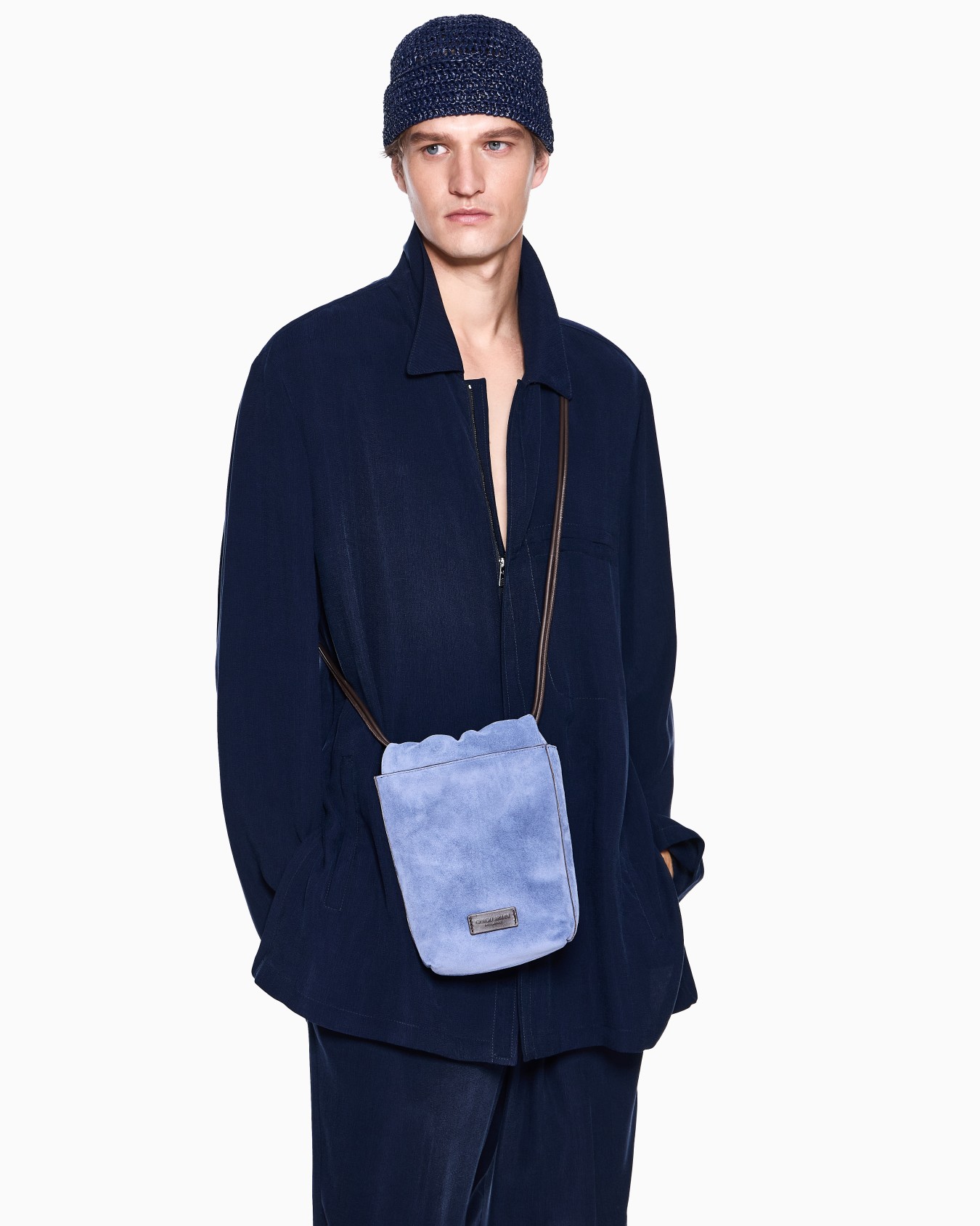 ミニバッグ スエード／カーフスキン スライドする 5