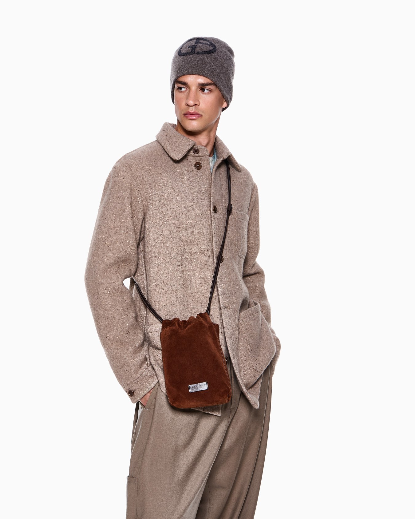 Mini bag in suede and calfskin Slide 5