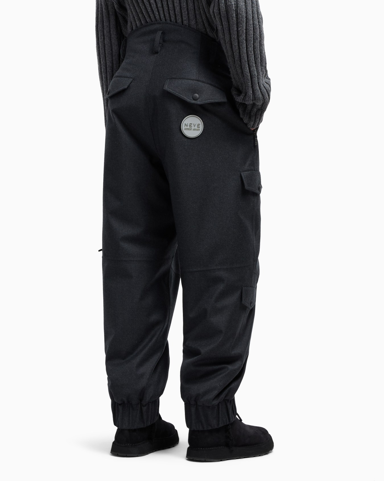 Pantaloni in lana vergine Giorgio Armani Neve Slide 3