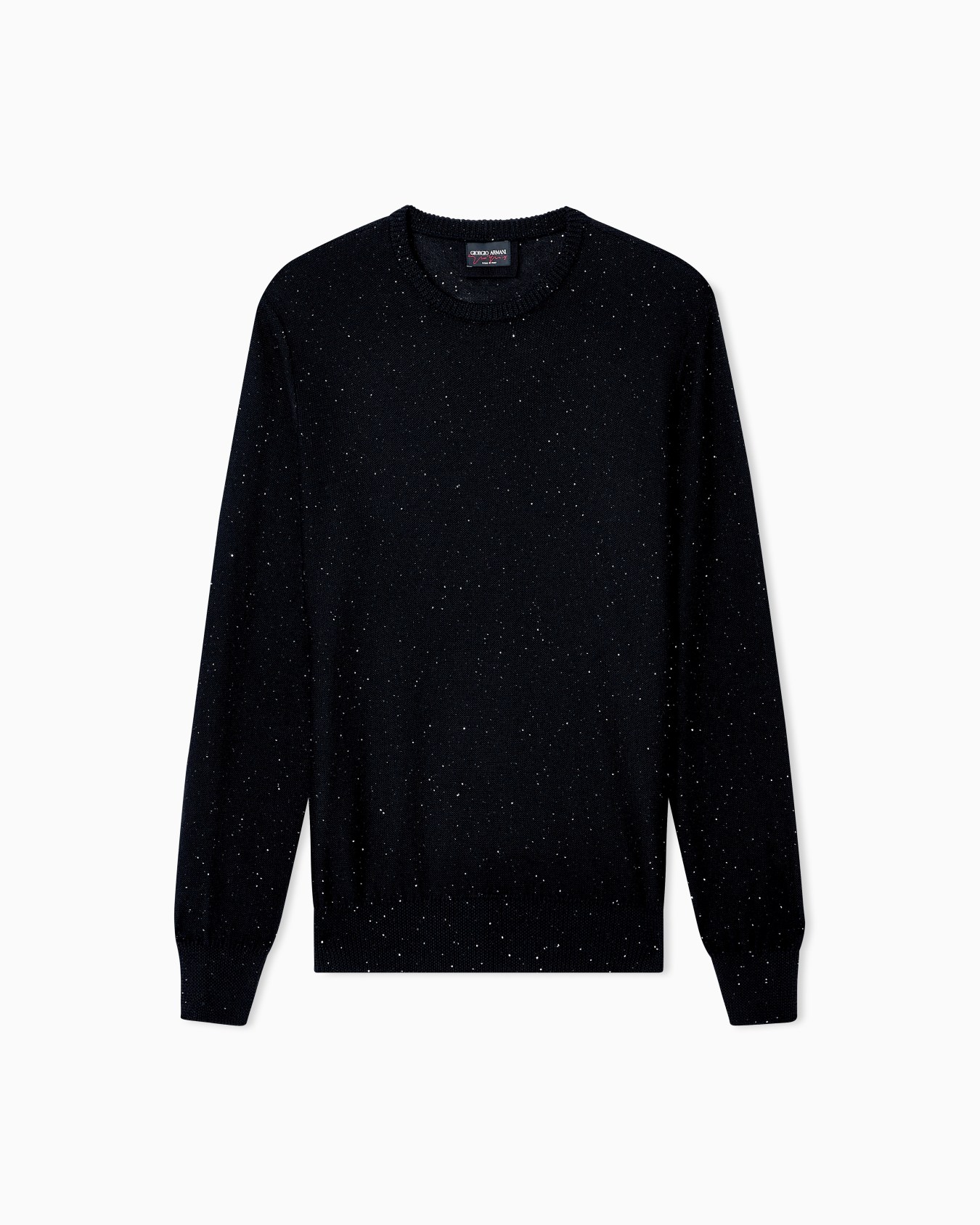 Giorgio’s crew-neck jumper in cashmere and silk with rhinestones Slide 0
