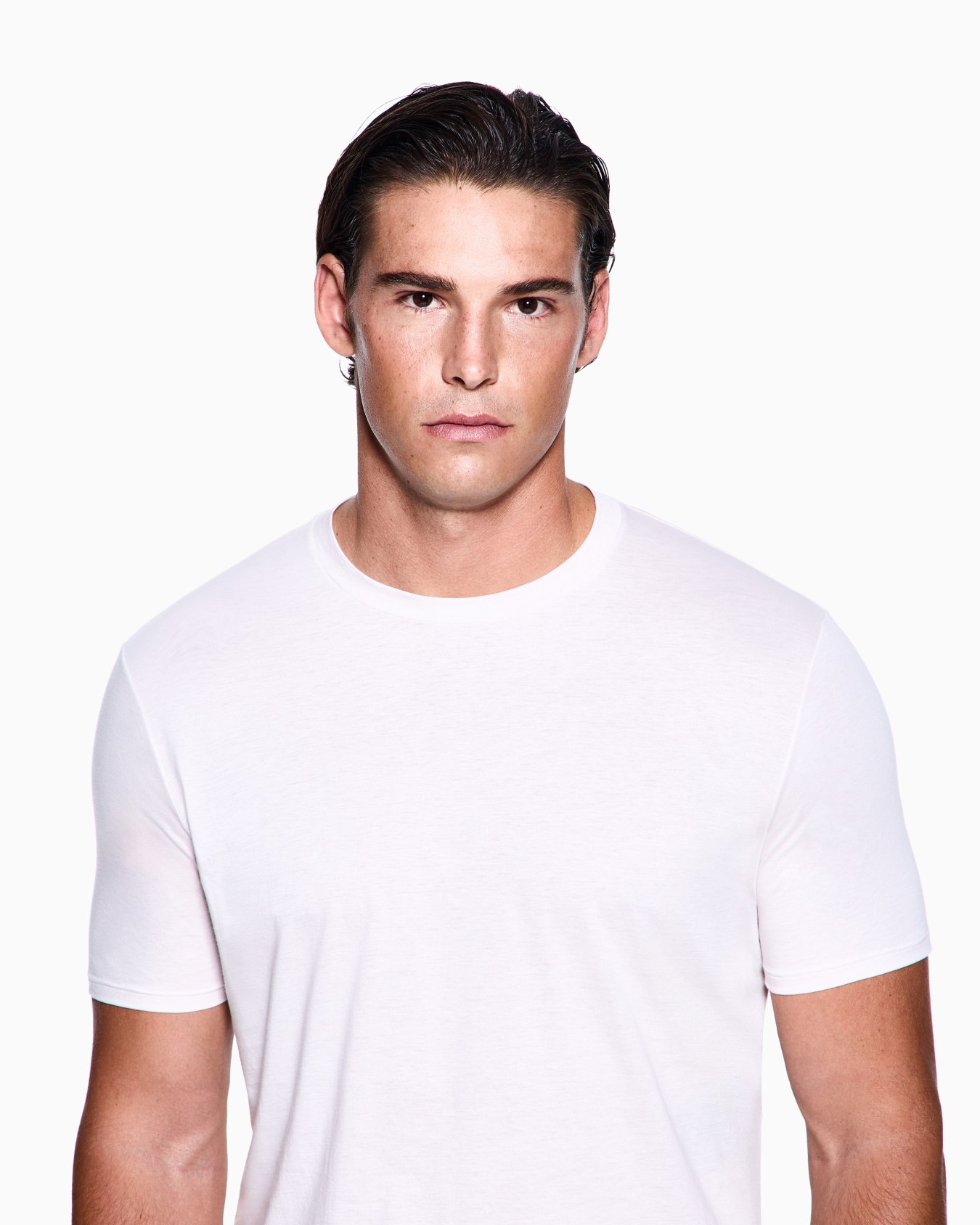 Camiseta de cuello redondo en punto de algodón Diapositiva 4