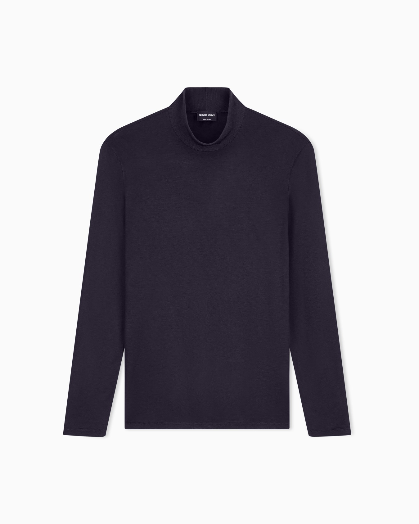 Viscose jersey mock-neck jumper Slide 0