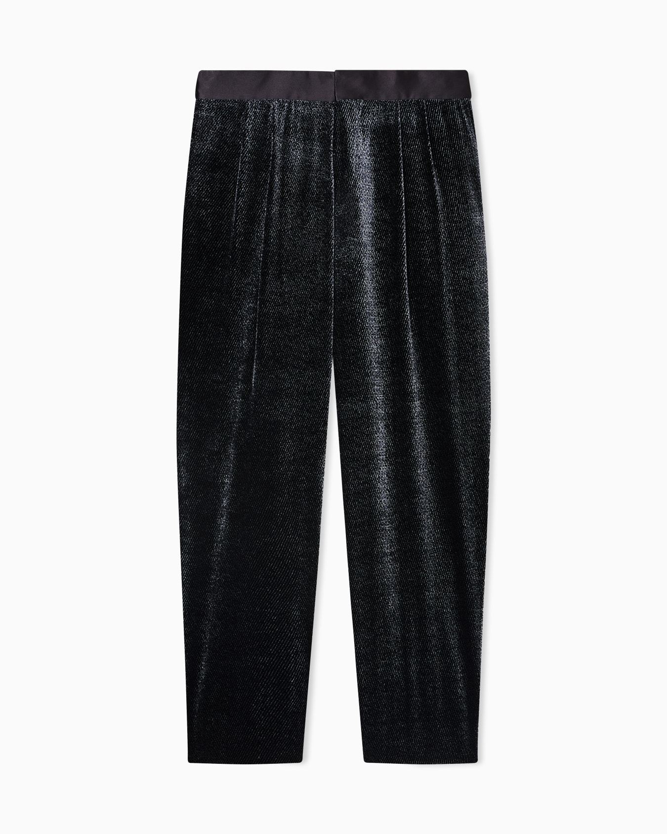 Giorgio’s double-pleat trousers in micro devoré velvet Slide 0