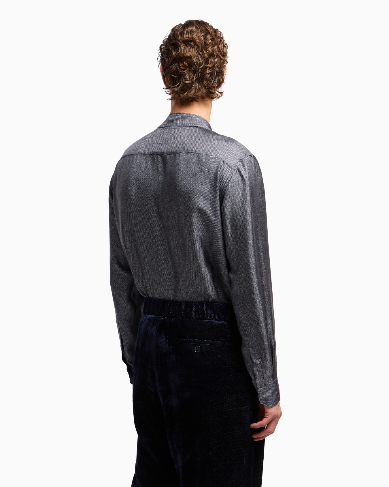 Giorgio's Hemd aus Seiden-Twill mit diagonalem Print Folie 3