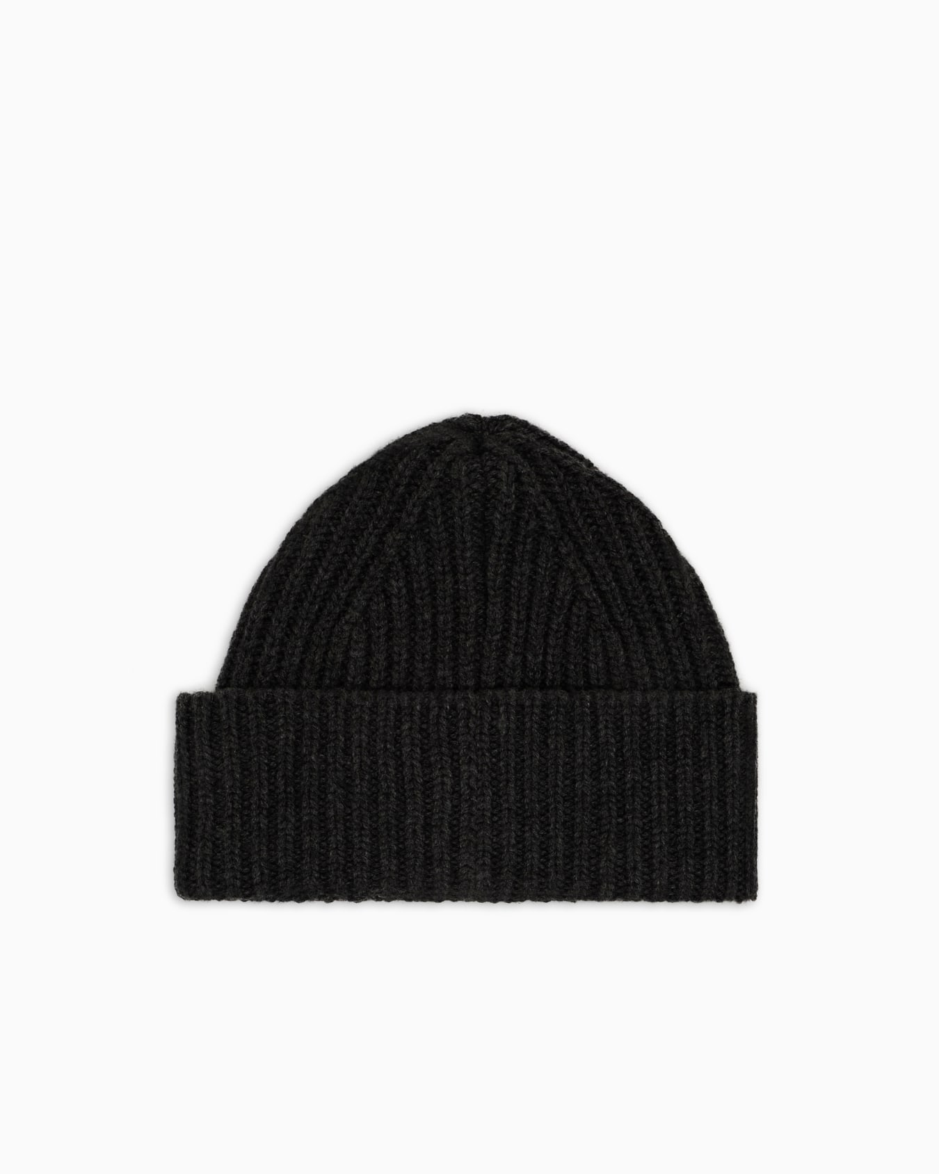 Beanie in cashmere a coste Giorgio Armani Neve Slide 1