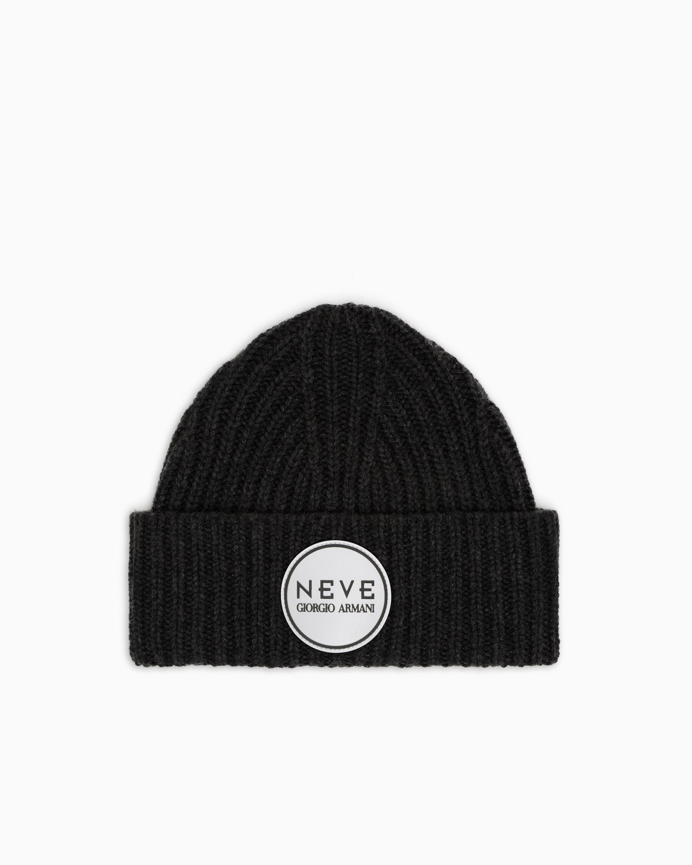 Giorgio Armani Neve ribbed cashmere beanie Slide 0