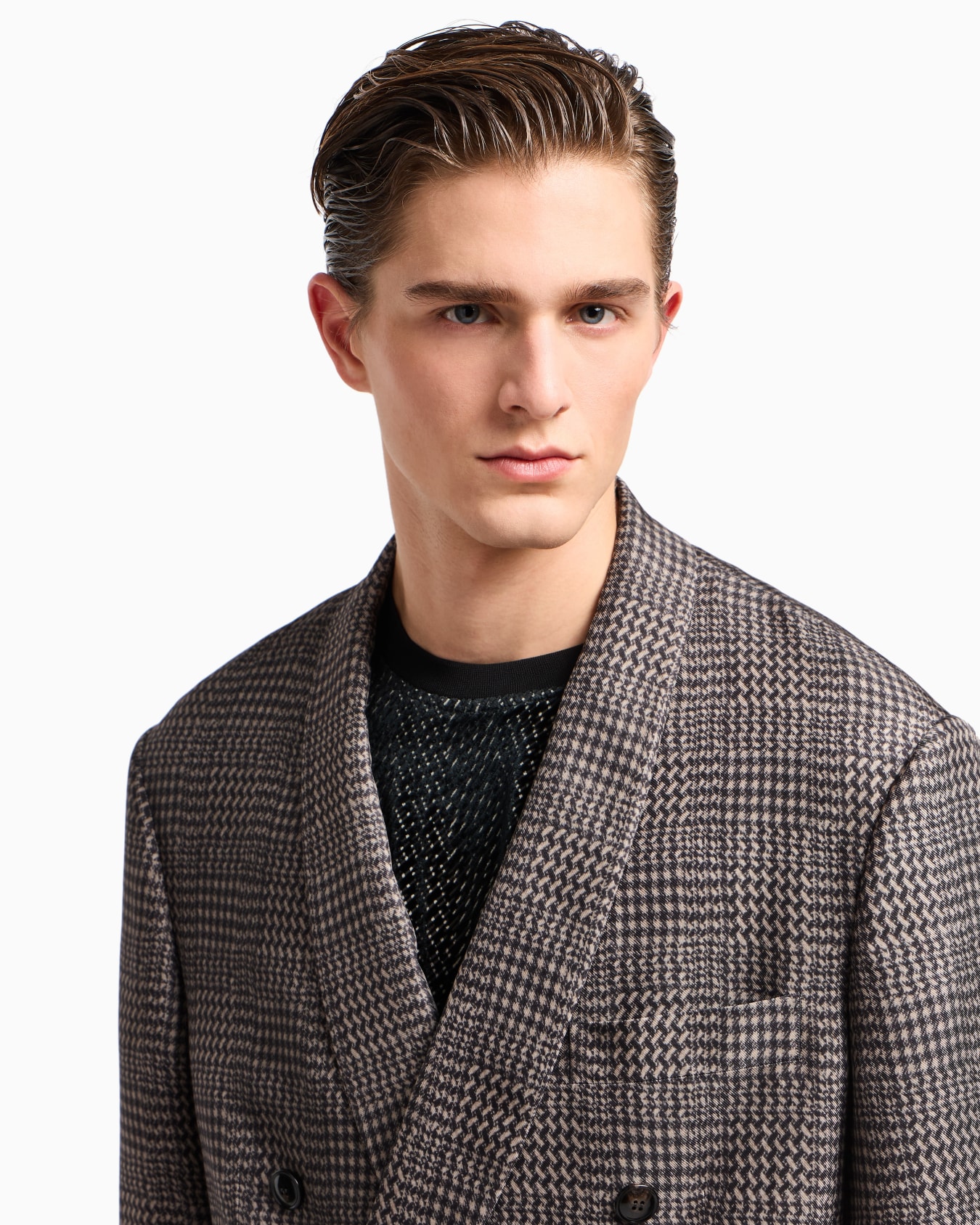 Heritage Line double-breasted jacket in printed viscose Slide 5